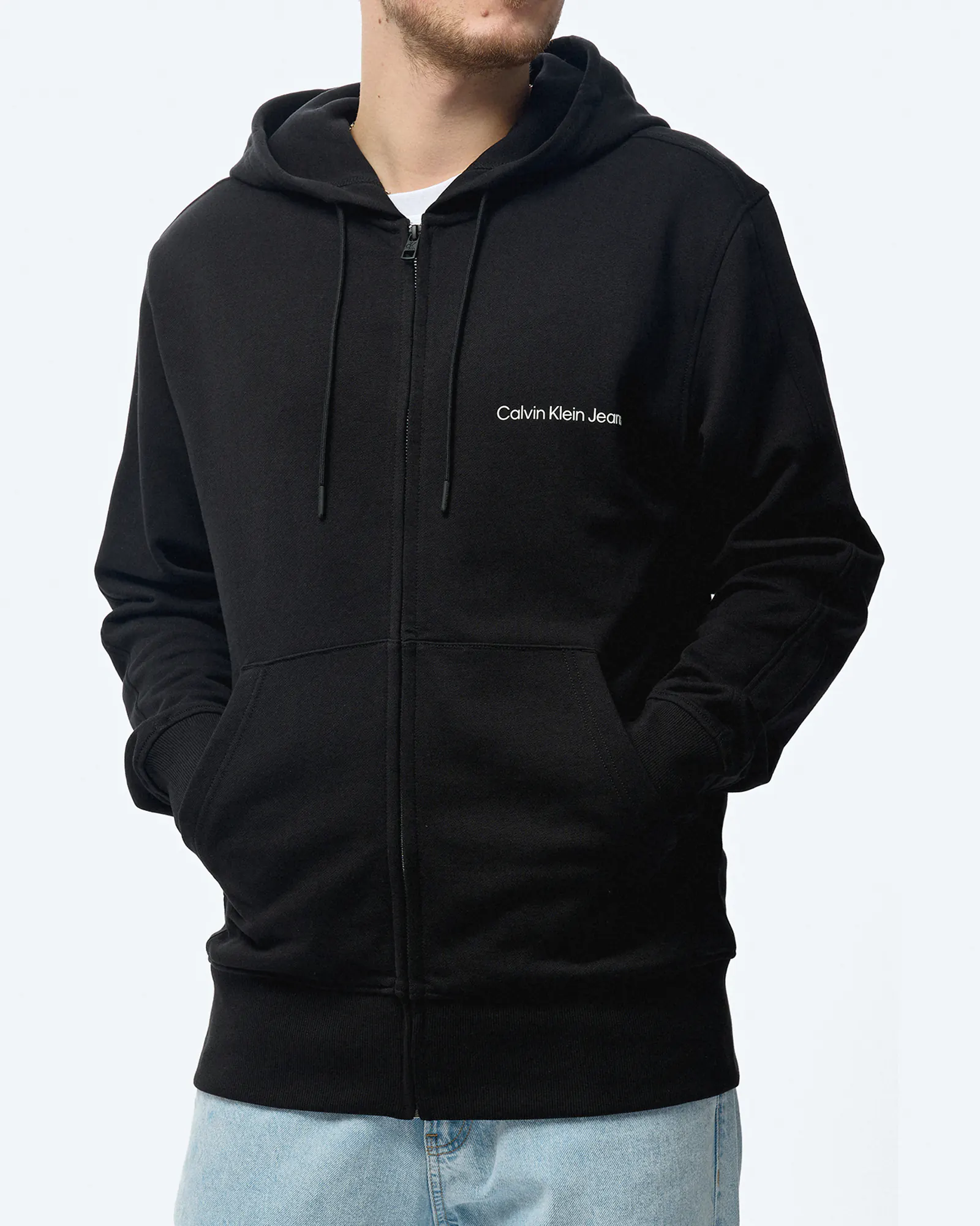 Black calvin klein hoodie hotsell