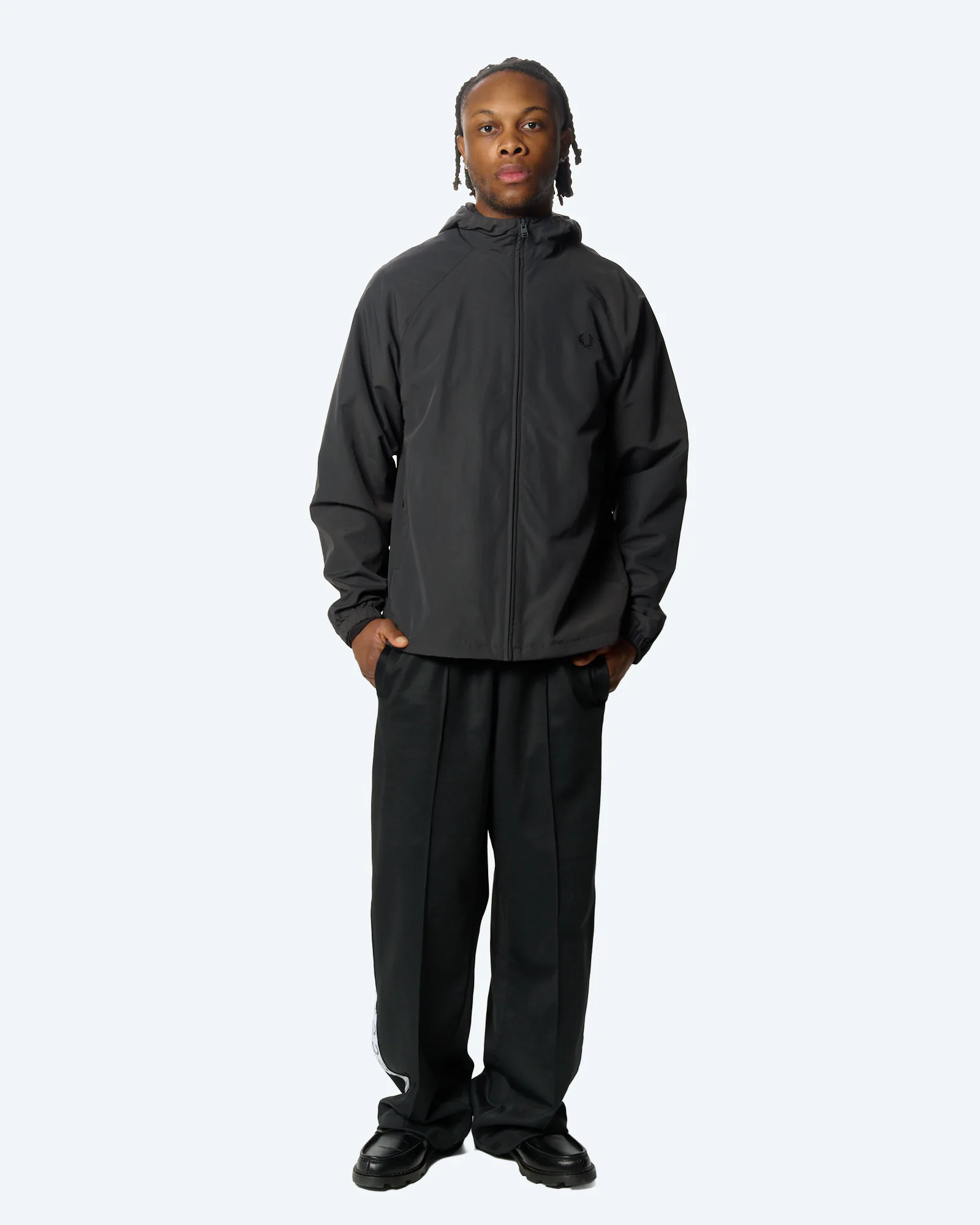 Fred Perry Hooded Shell Jacket Anchor Grey