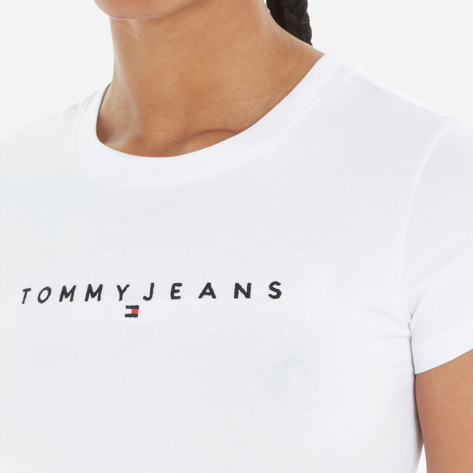 Tommy Jeans Slim Linear T-Shirt White