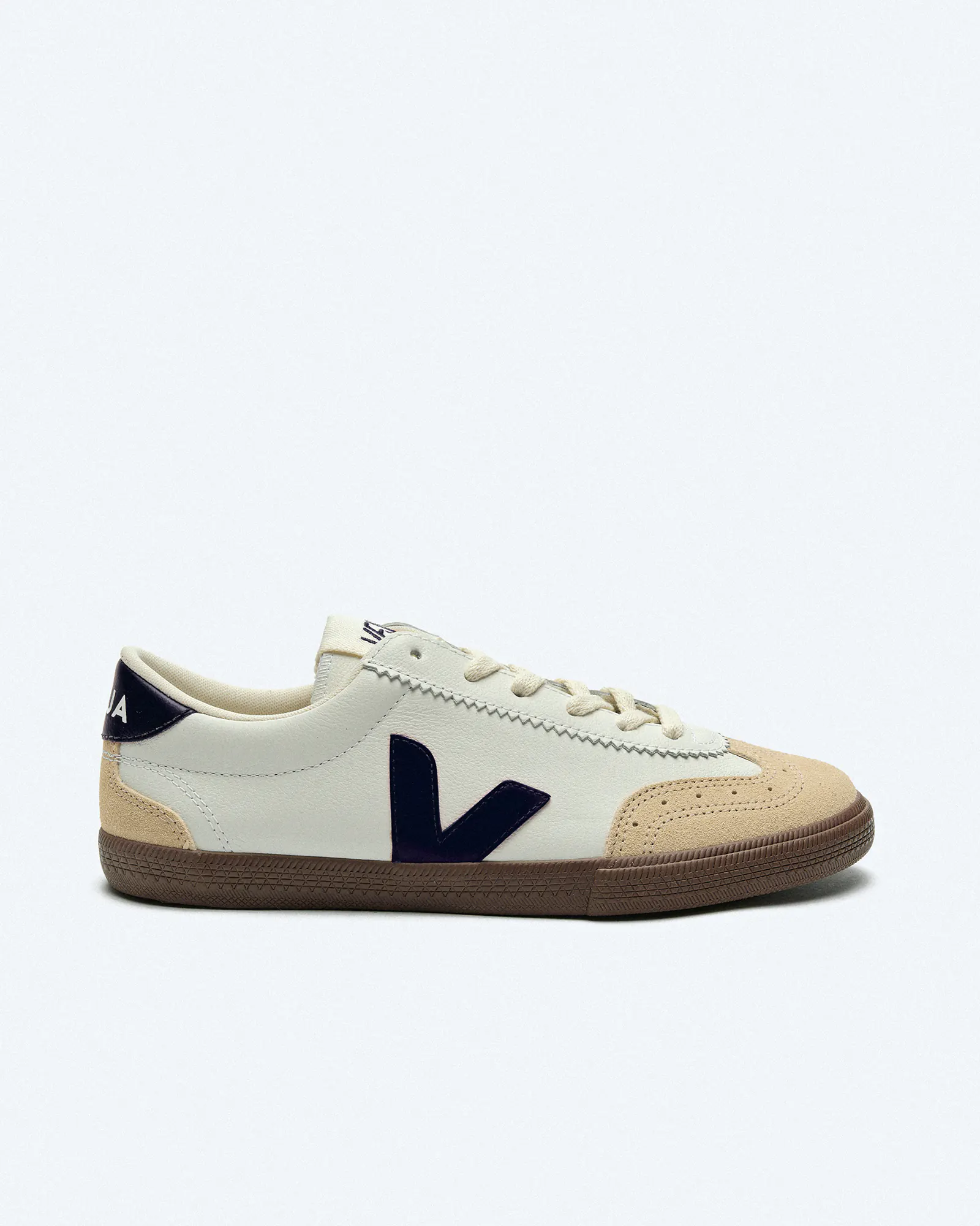Veja Volley O.T. Leather Sneaker White Nautico Bark Veja Volley O.T. Leather Sneaker White Nautico Bark