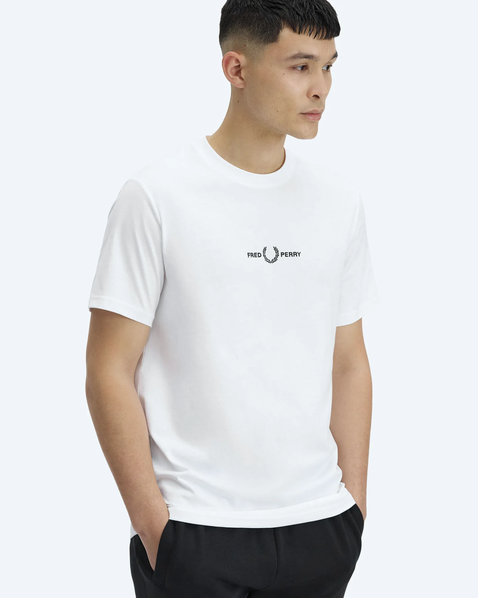 Fred Perry Embroidered T-Shirt White
