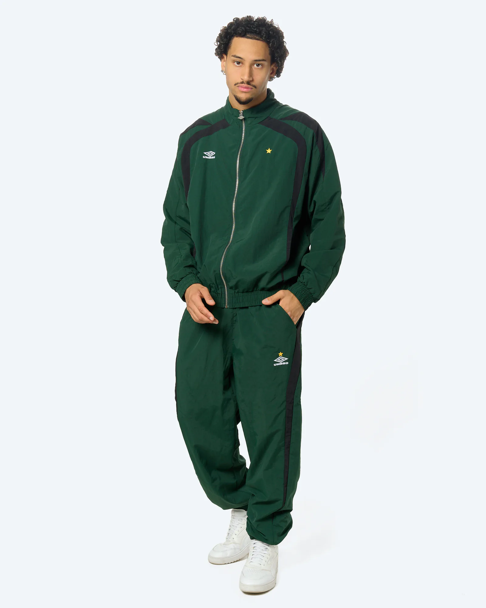 Relaxed Track Jacket Pine Grove/Black