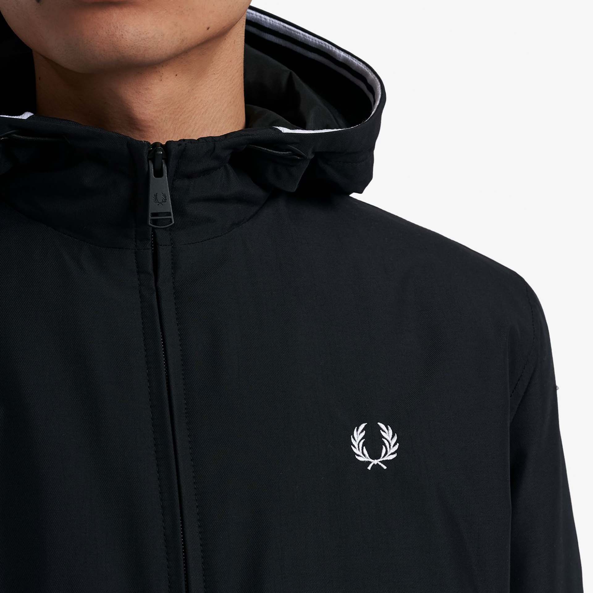 Fred Perry Padded Hooded Brentham Jacket Black
