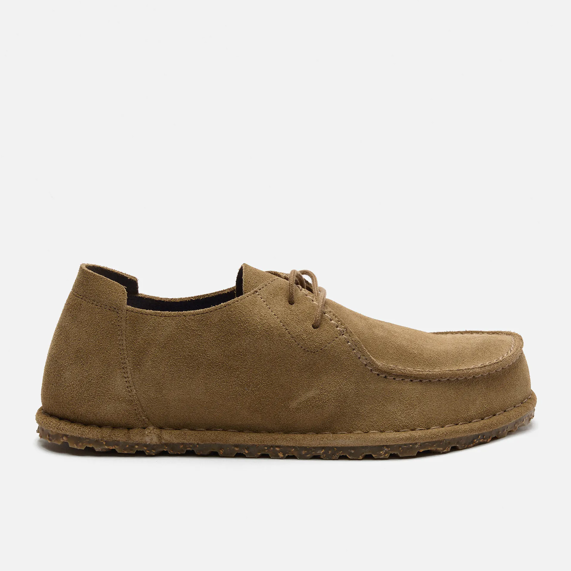 Birkenstock Utti Lace Suede Leather Shoes Grey Taupe 