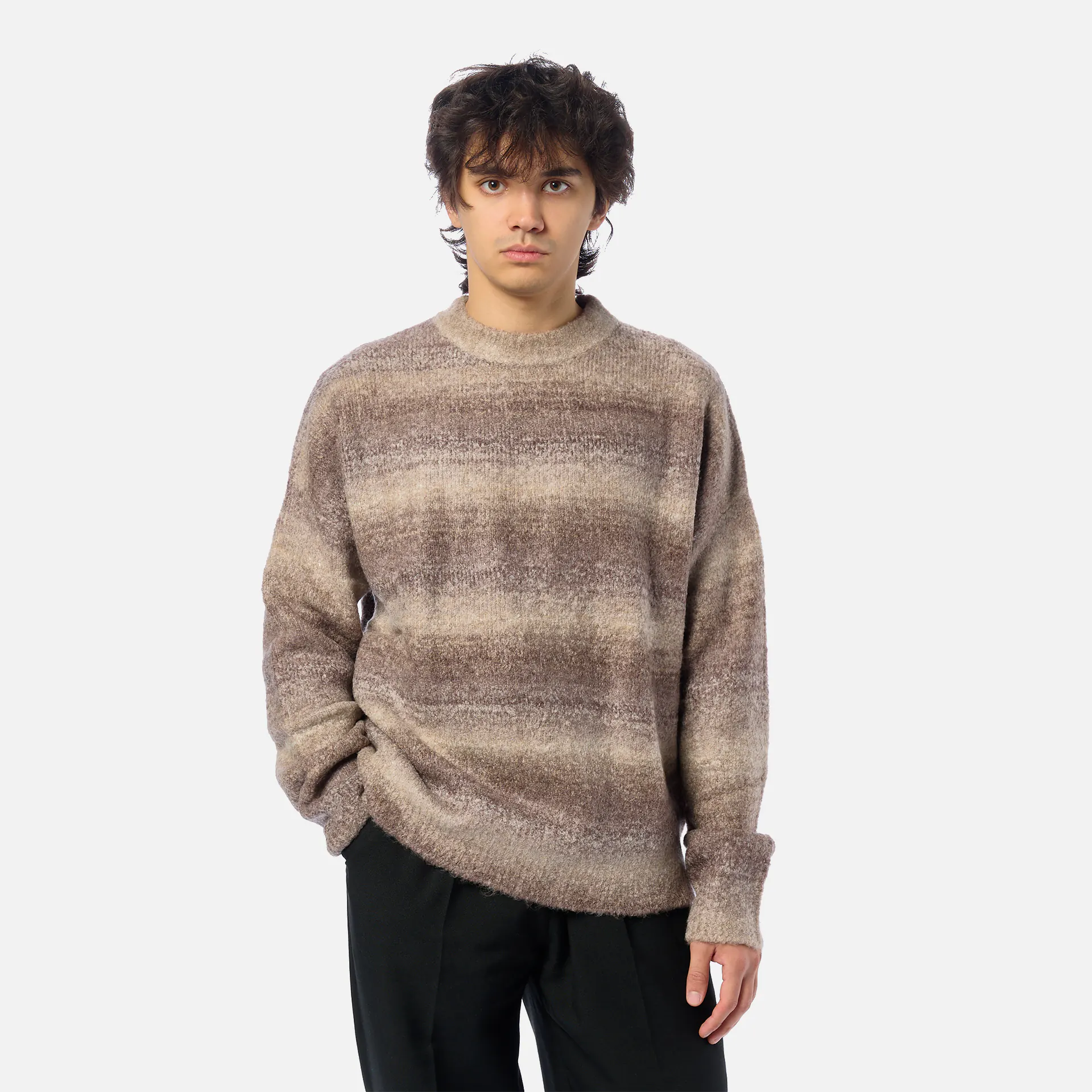 Prohibited Gradient Knit Sweater Grey