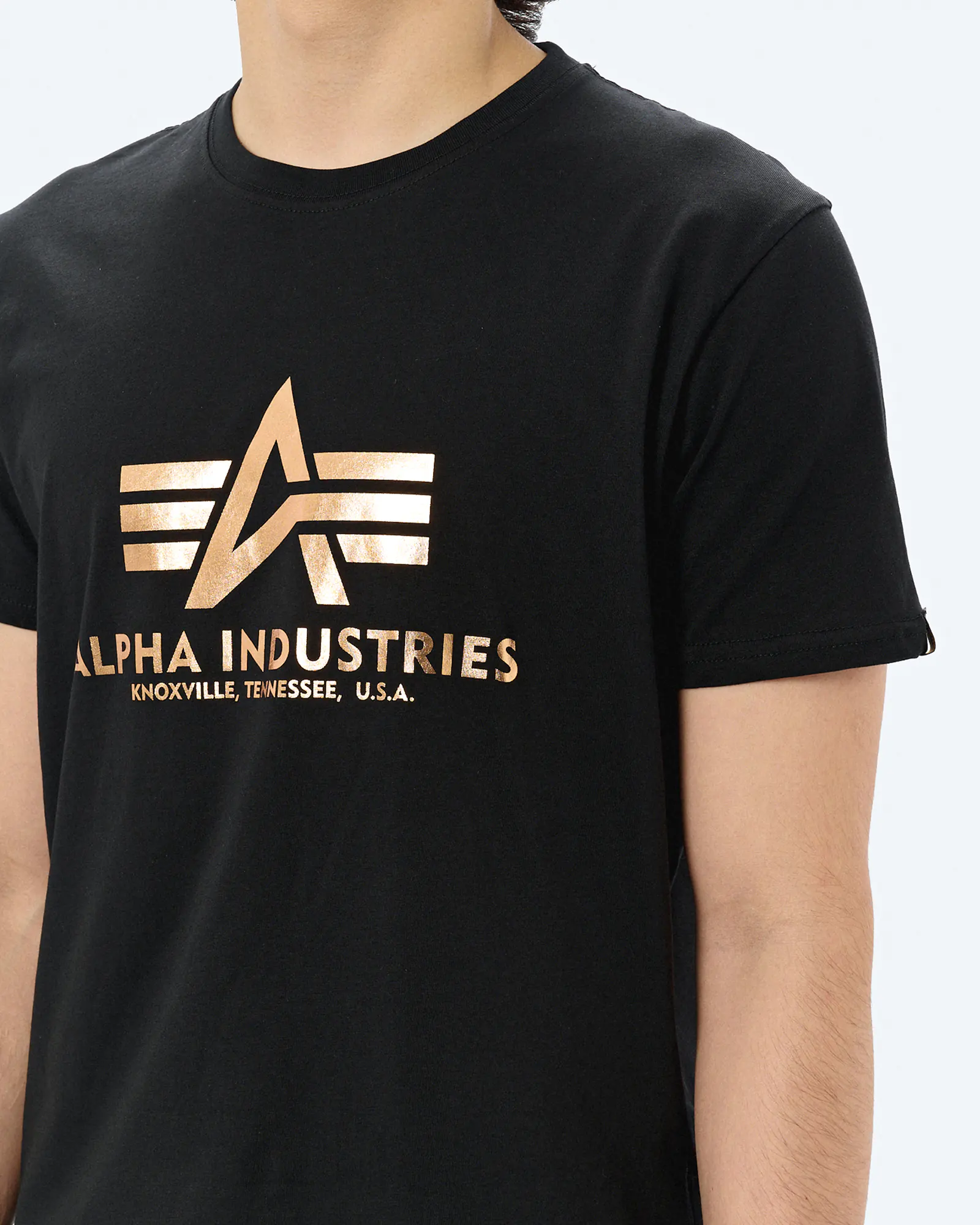 Alpha Industries t-shirt in cotone Basic T ML Foil Print Wmn Alpha Industries t-shirt in cotone Basic T ML Foil Print Wmn