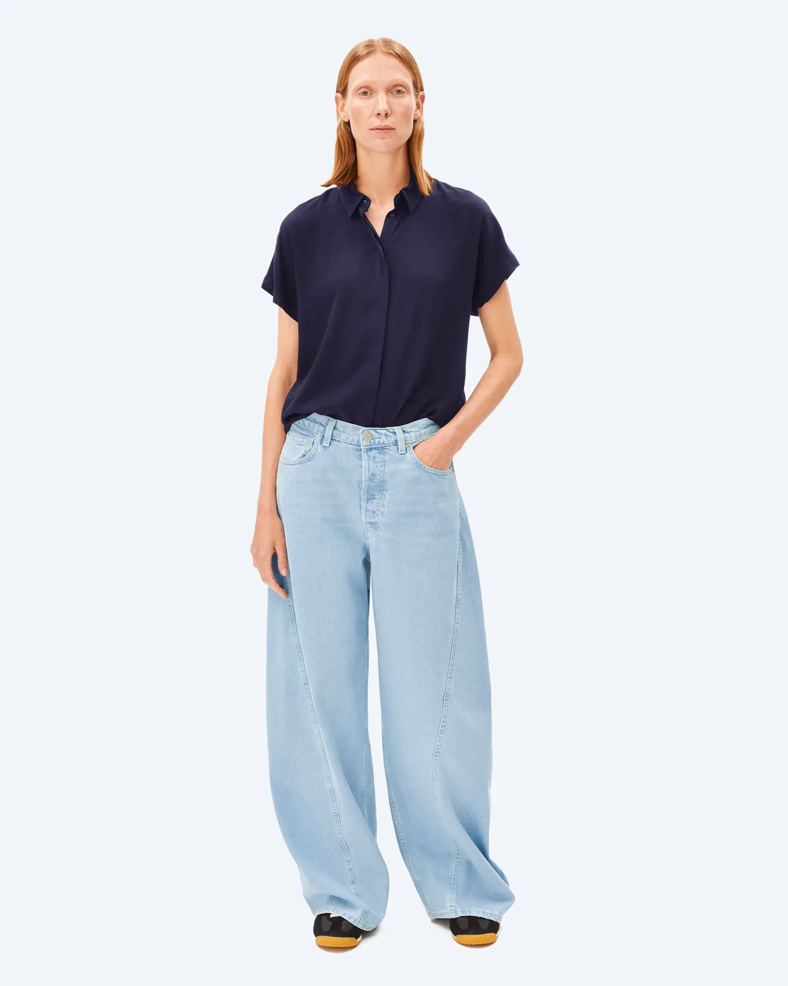 LARISAANA BLOUSE Tinted Navy