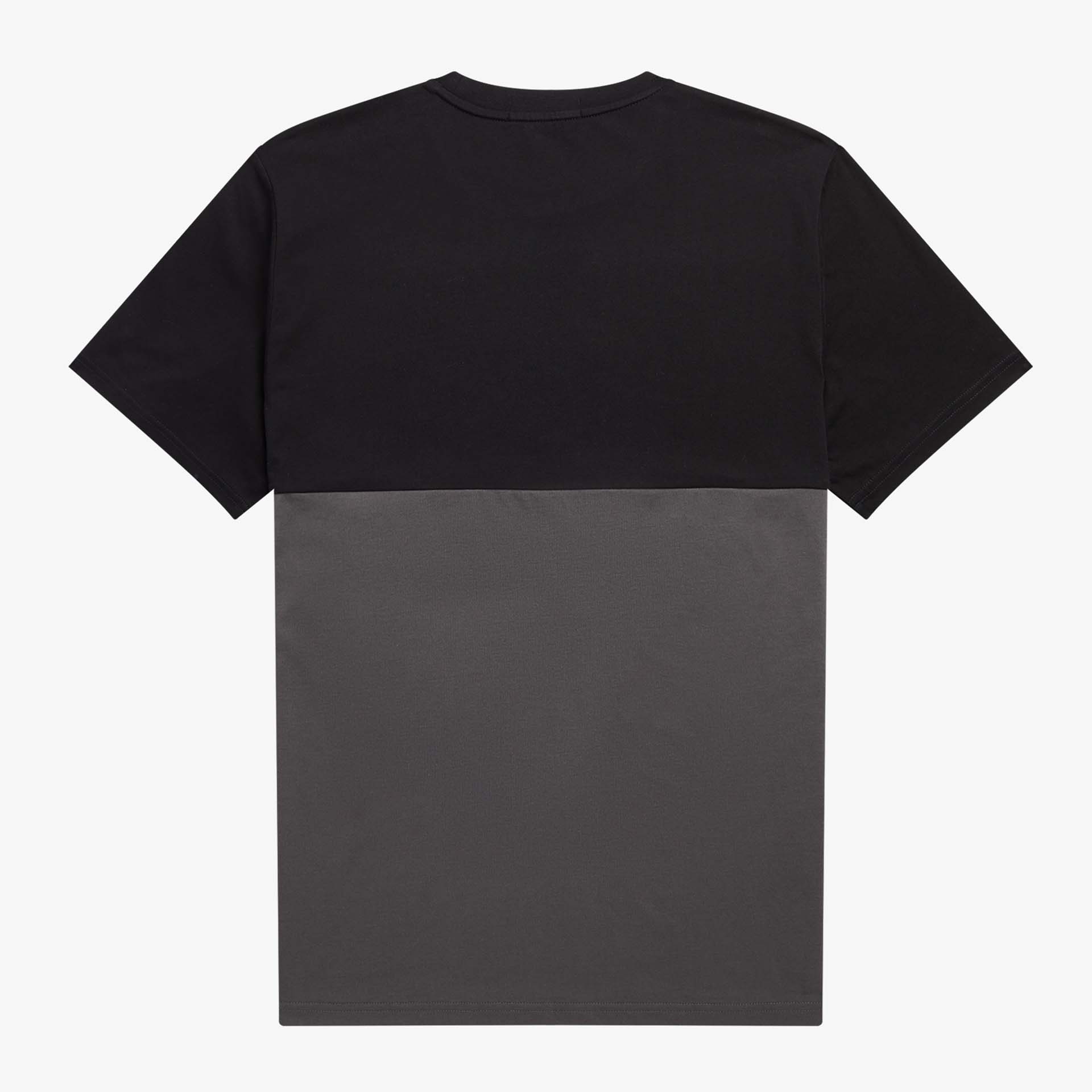 Fred Perry Circle Branding Color Block T-Shirt Gunmetal