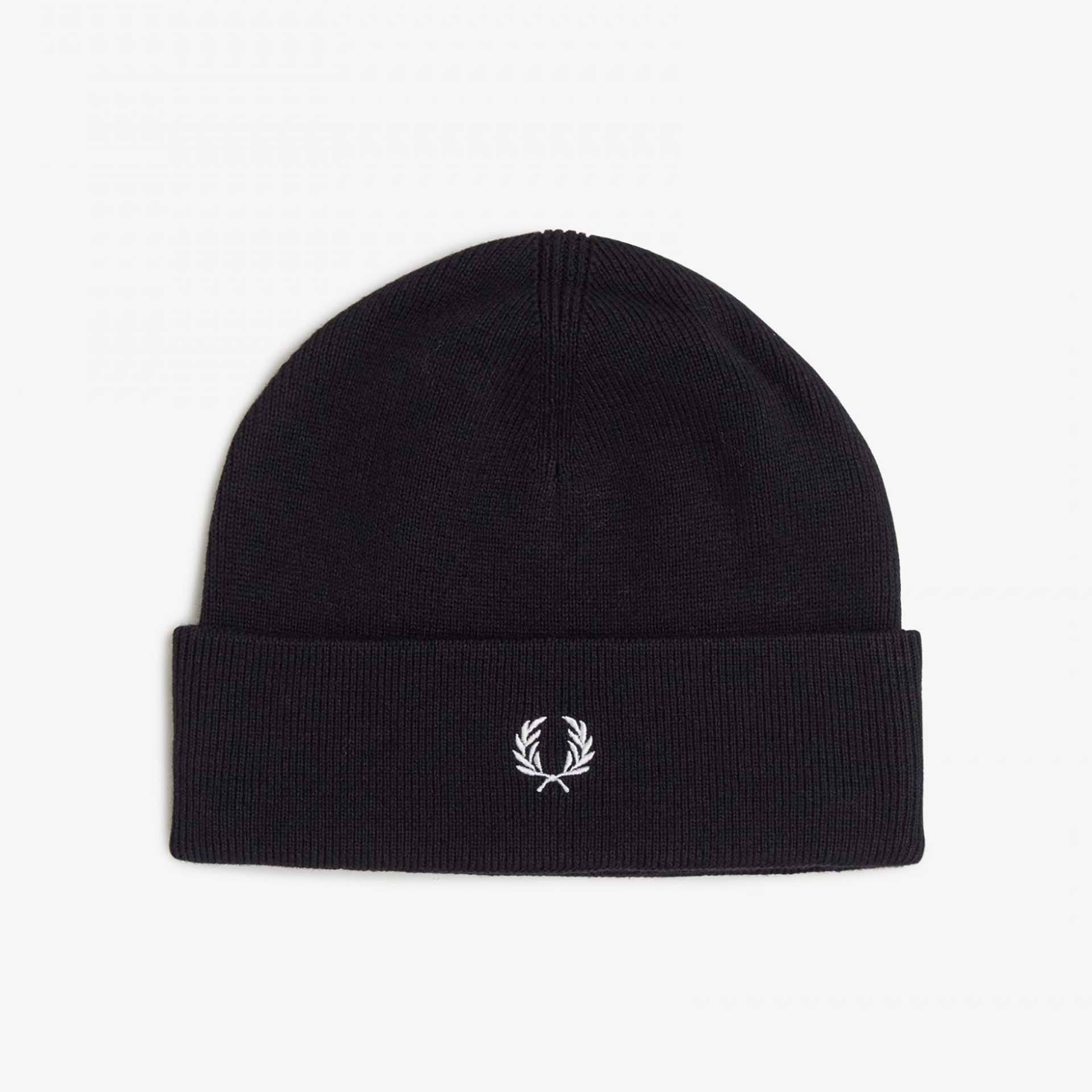 Fred Perry Merino Wool Beanie Black