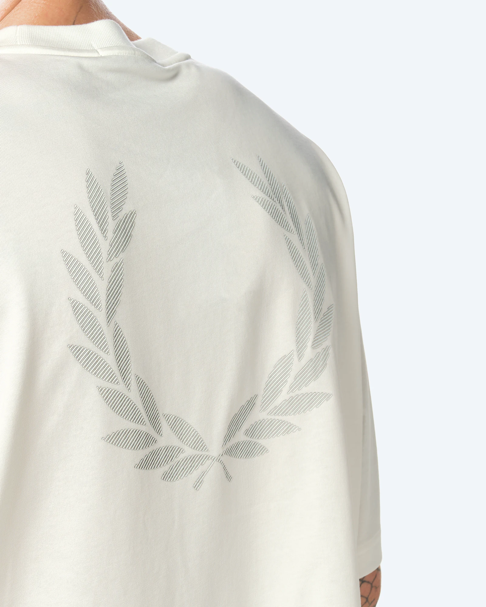 Fred Perry Backprint Laurel Wreath T-Shirt Snow White