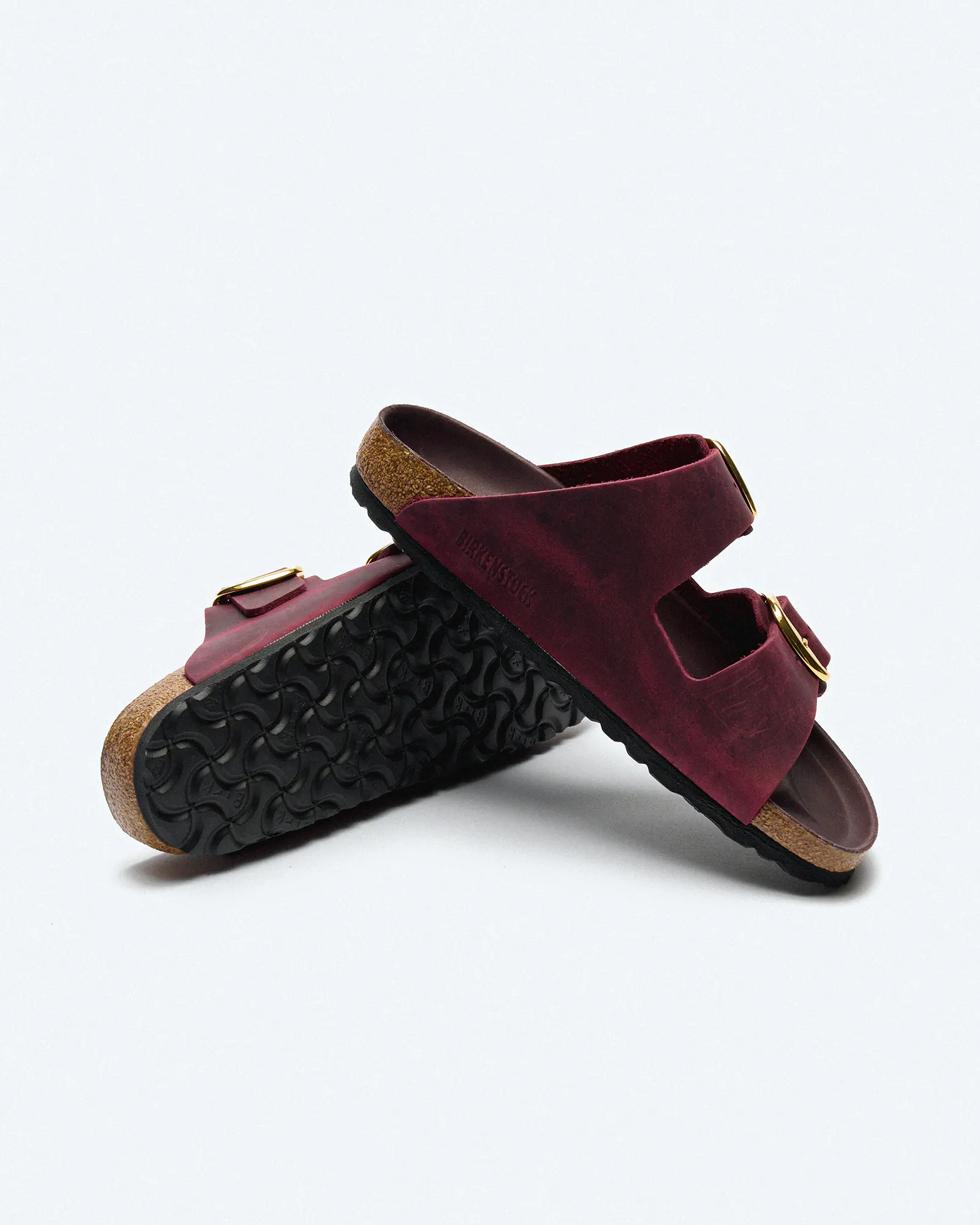 Birkenstock Arizona Big Buckle Oiled Leather Sandals Zinfandel