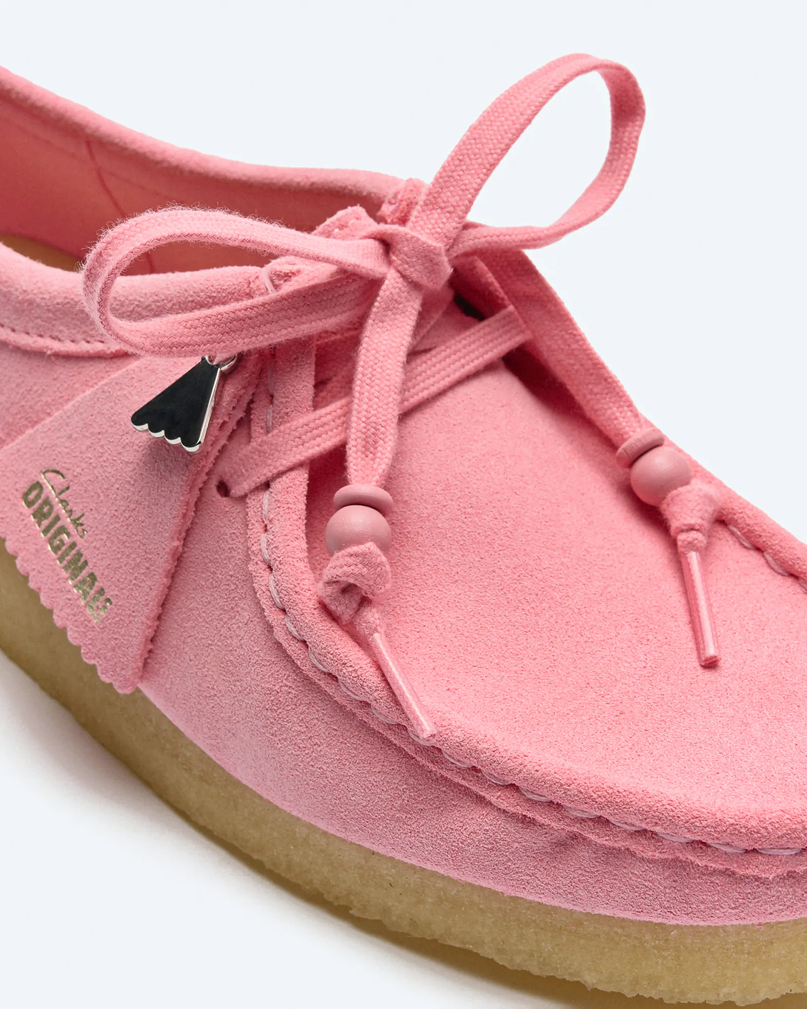 Clarks Women's Wallabee Suede Shoes Candy Pink