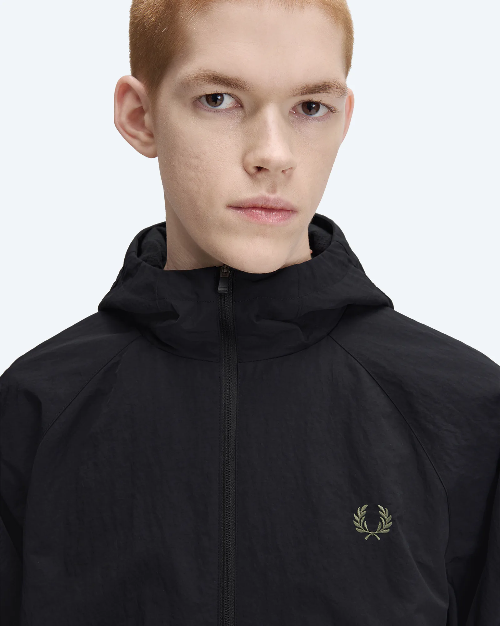 Oversized Hooded Shell Jacket Black