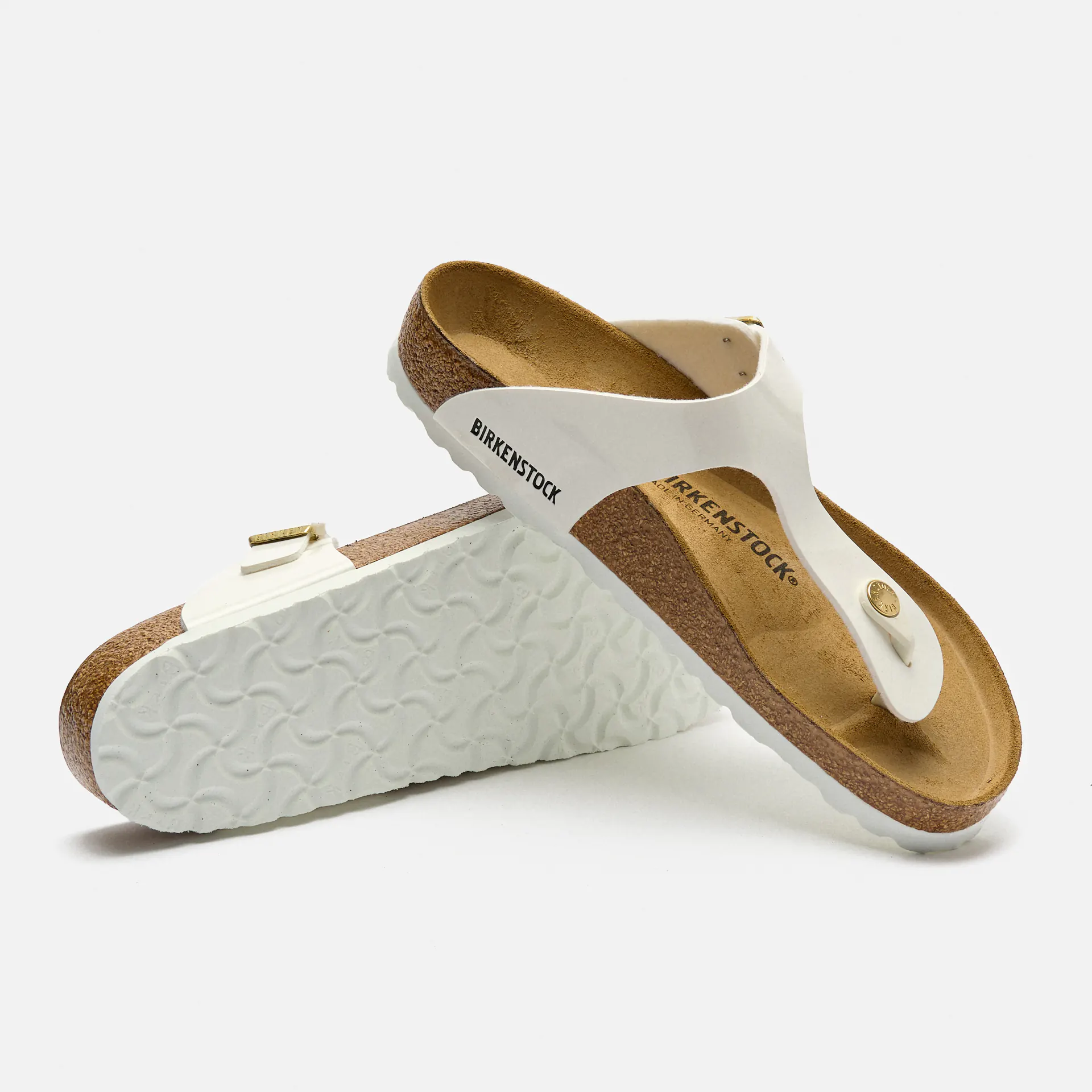 Birkenstock Gizeh Birko-Flor (Regular Fit) Sandals Patent White