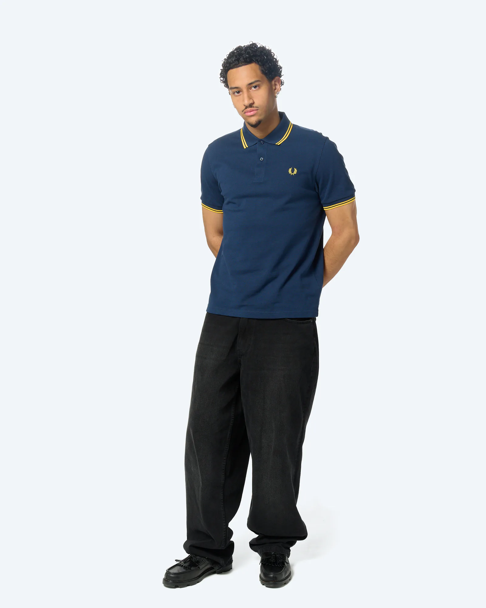 Fred Perry Twin Tipped Polo Shirt Tennisblue/Lemonbarley
