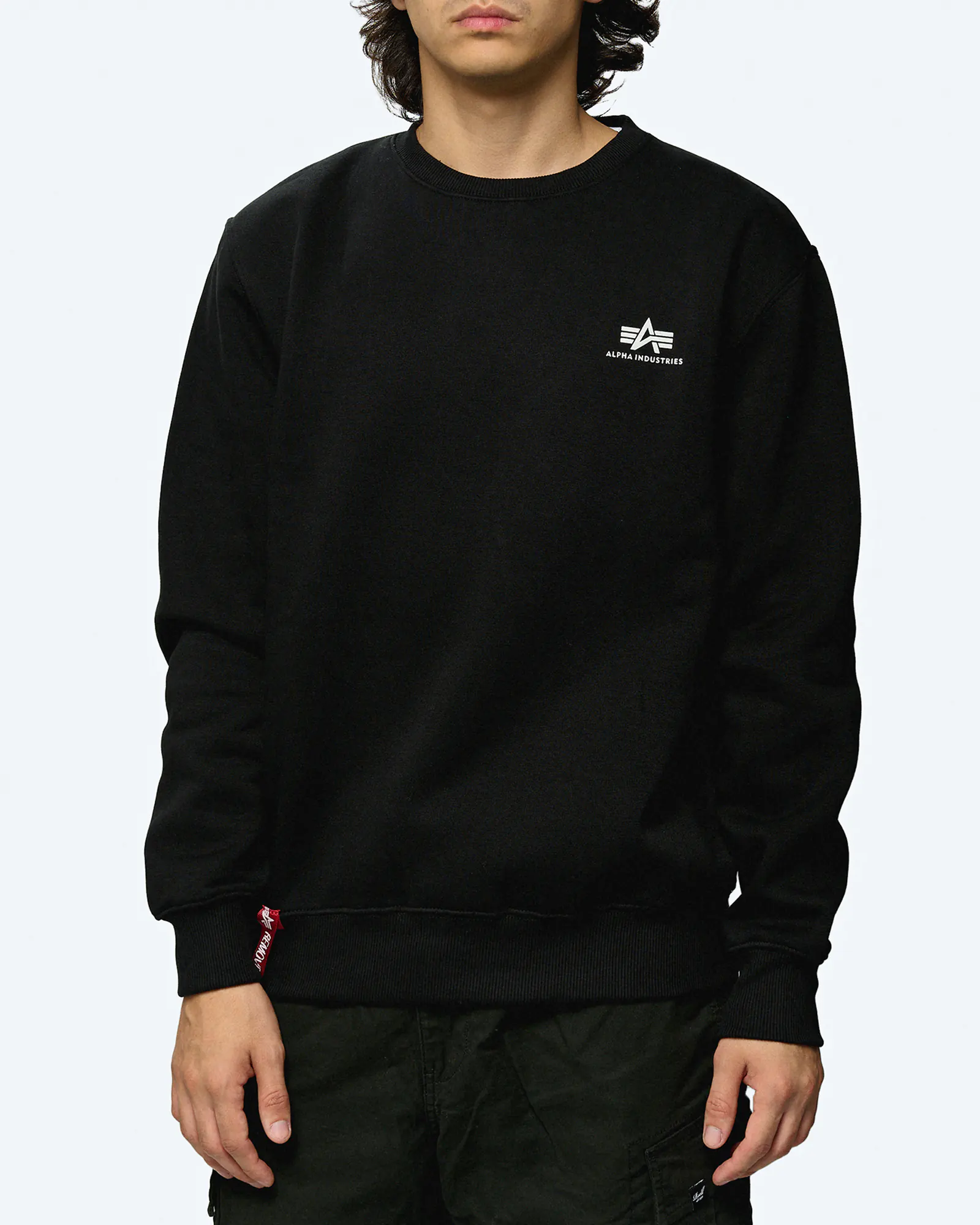Alpha Industries Basic Sweater Small Logo Black Alpha Industries Basic Sweater Small Logo Black
