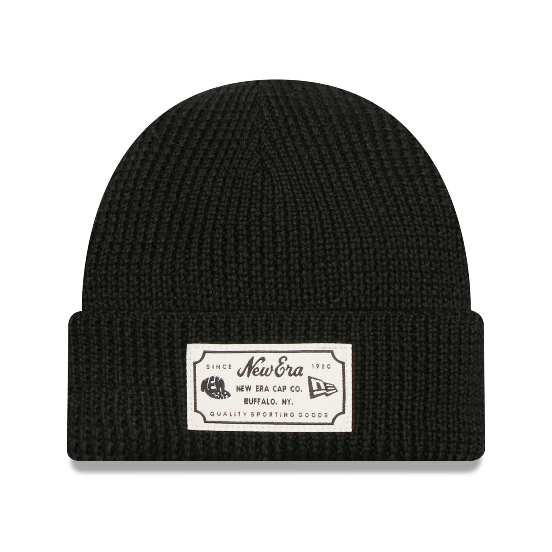 New Era Patch Short Cuff Beanie Black