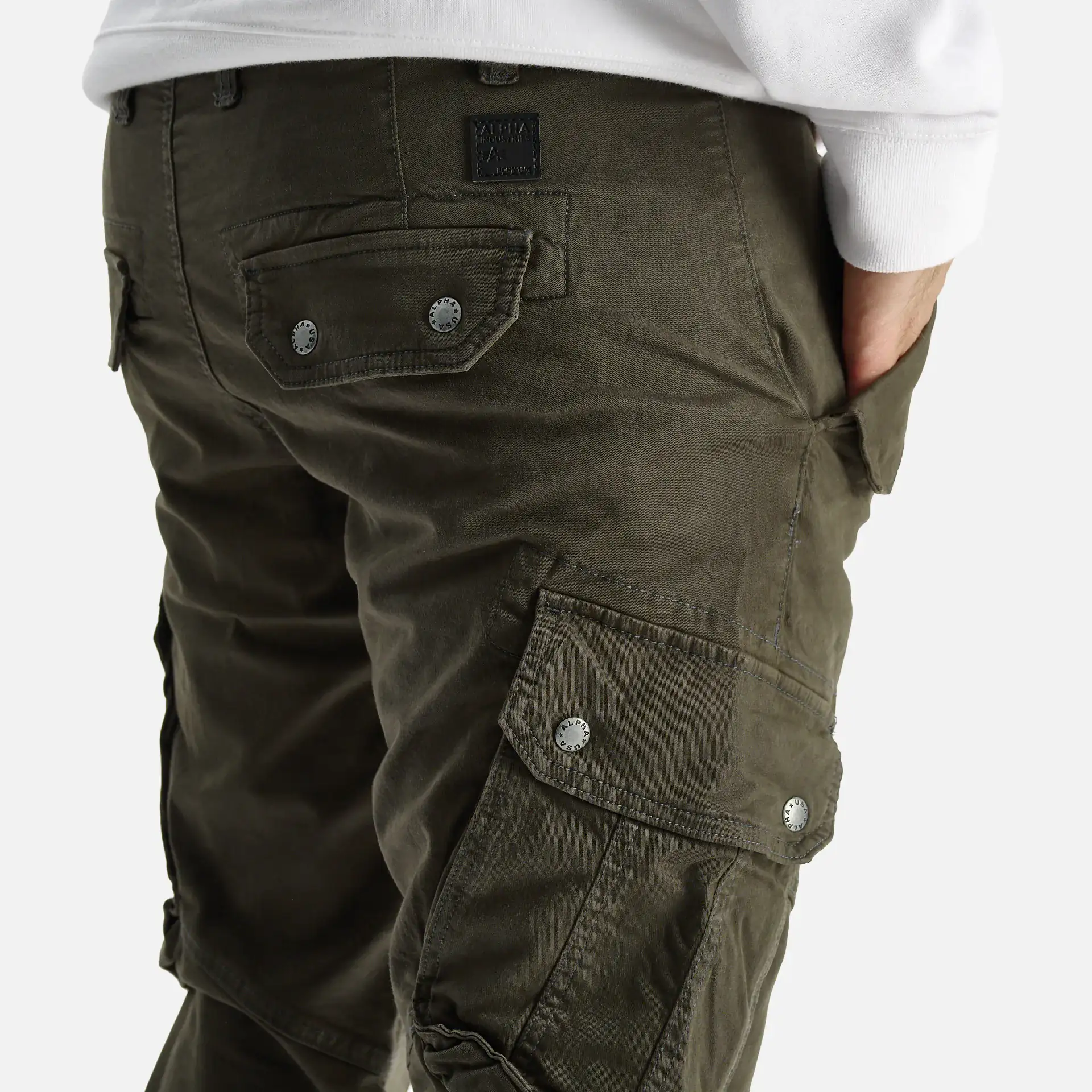 Alpha Industries Combat Cargo Pants LW Grey Black