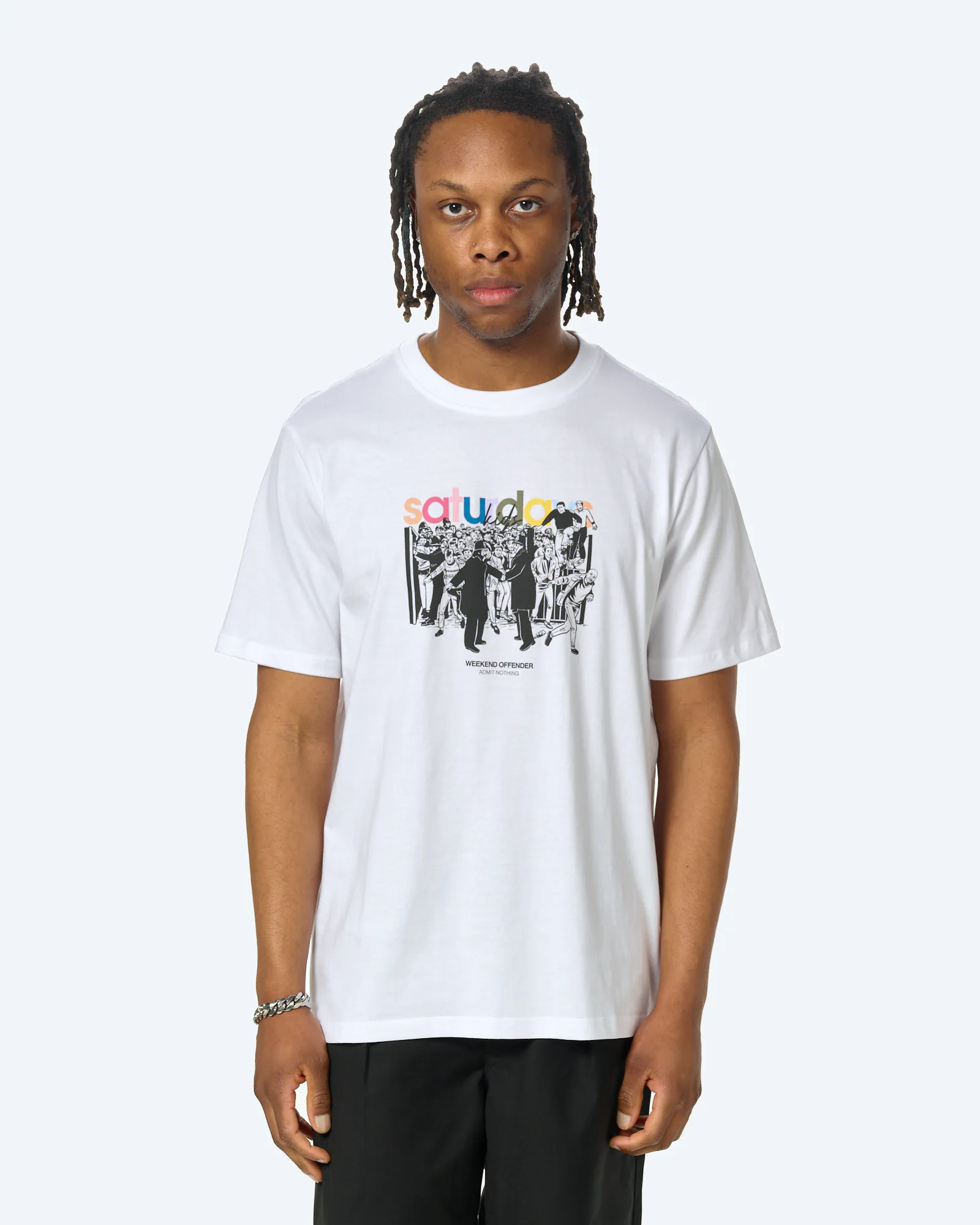 Weekend Offender Saturdays Kids Graphic T-Shirt White
