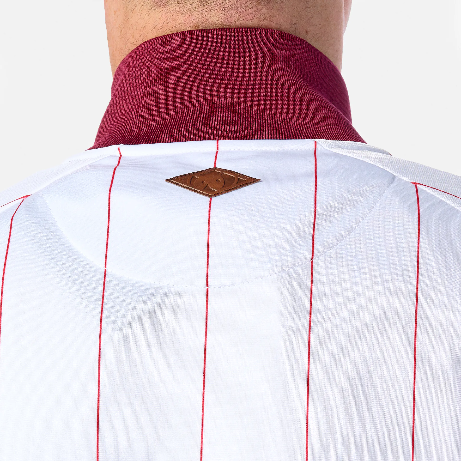 Unfair Athletics DMWU Tracktop Pinstripes White/Burgundy