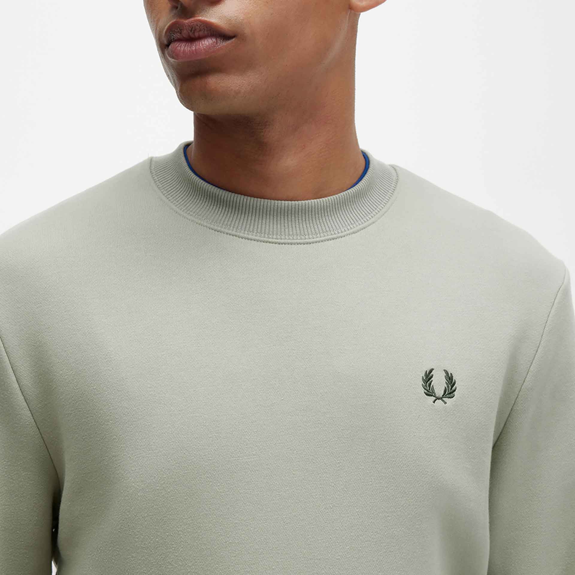 Fred Perry Crew Neck Sweatshirt Seagrass