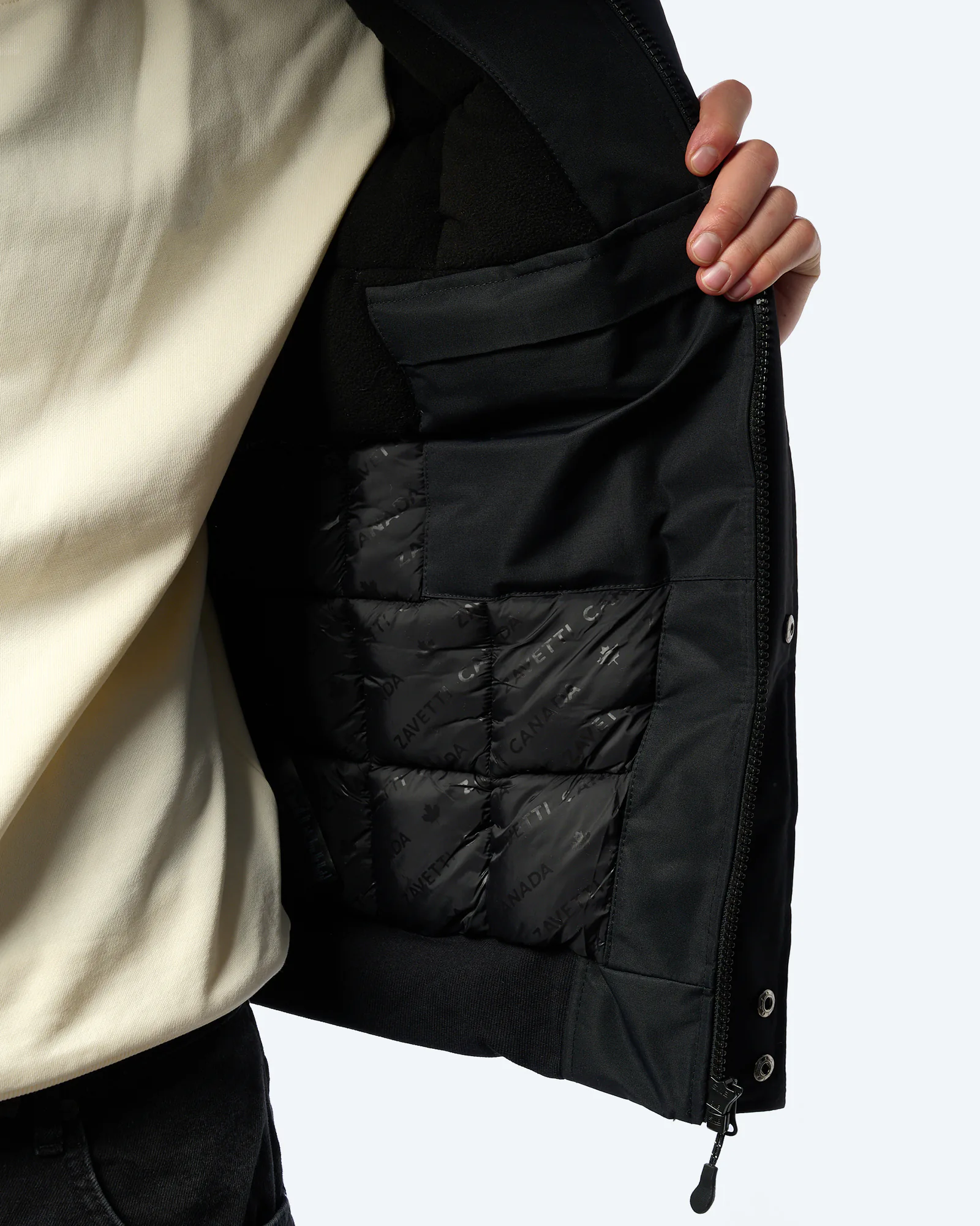 Zavetti Canada Abelli 2.0 Hooded Bomber Jacket Black