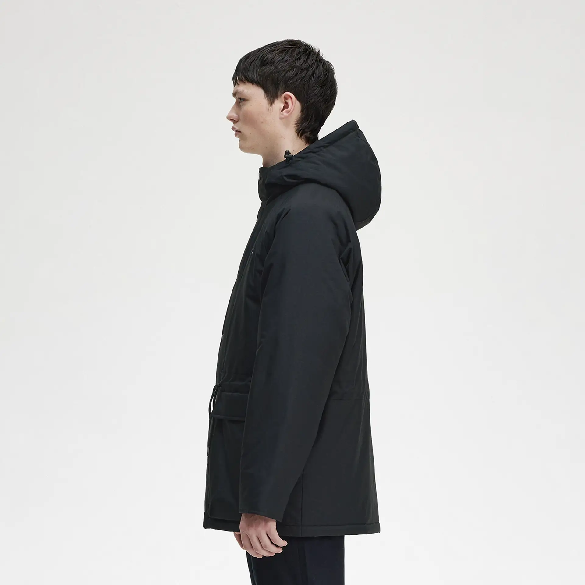 Fred Perry Padded Zip Through Jacket Black