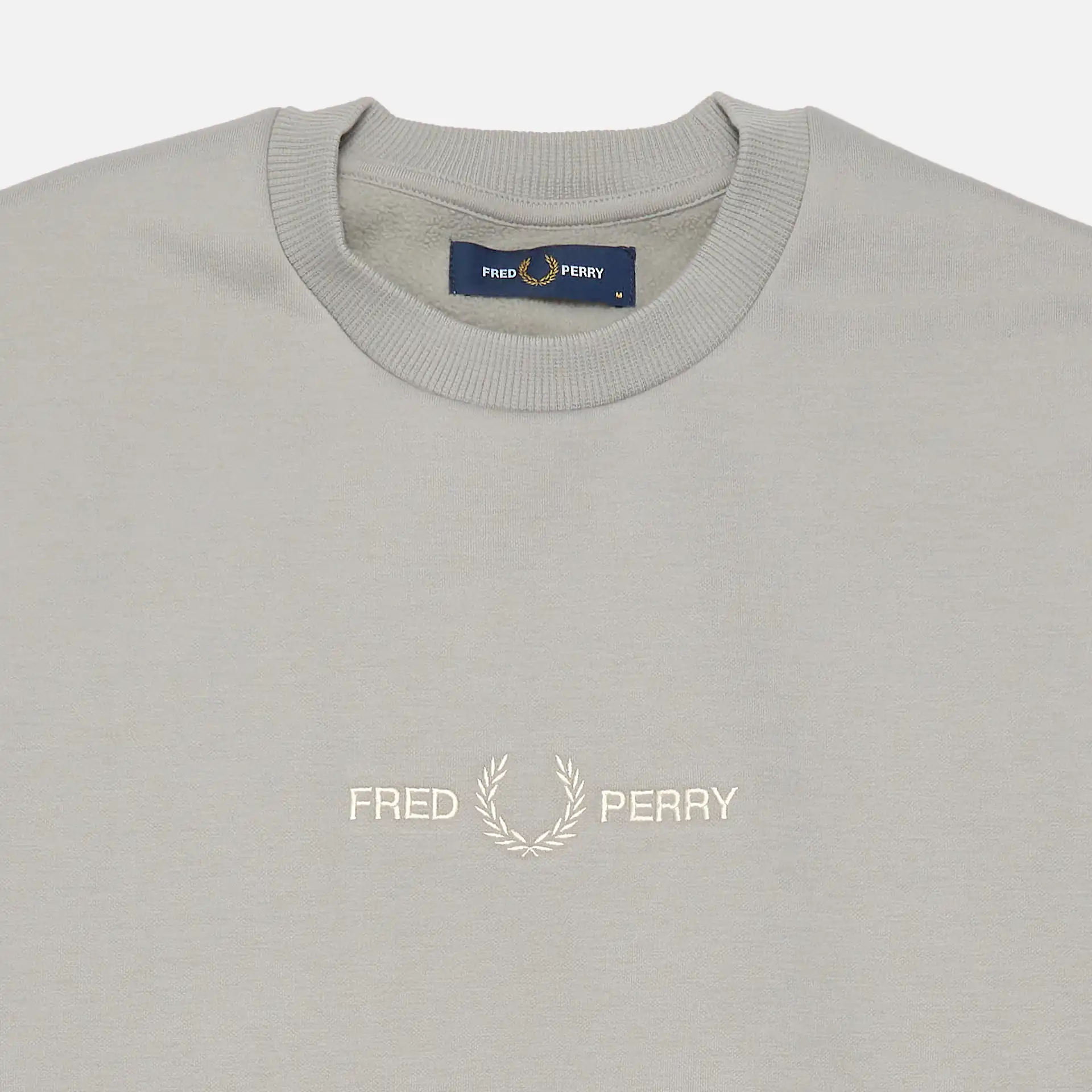 Fred Perry Embroidered Sweatshirt Limestone