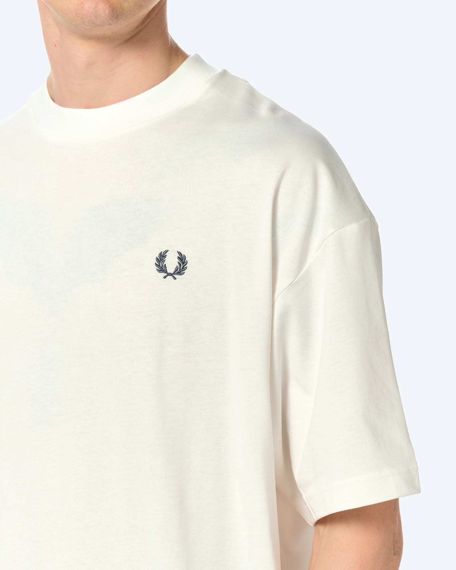 Fred Perry Backprint Laurel Wreath T-Shirt Snow White