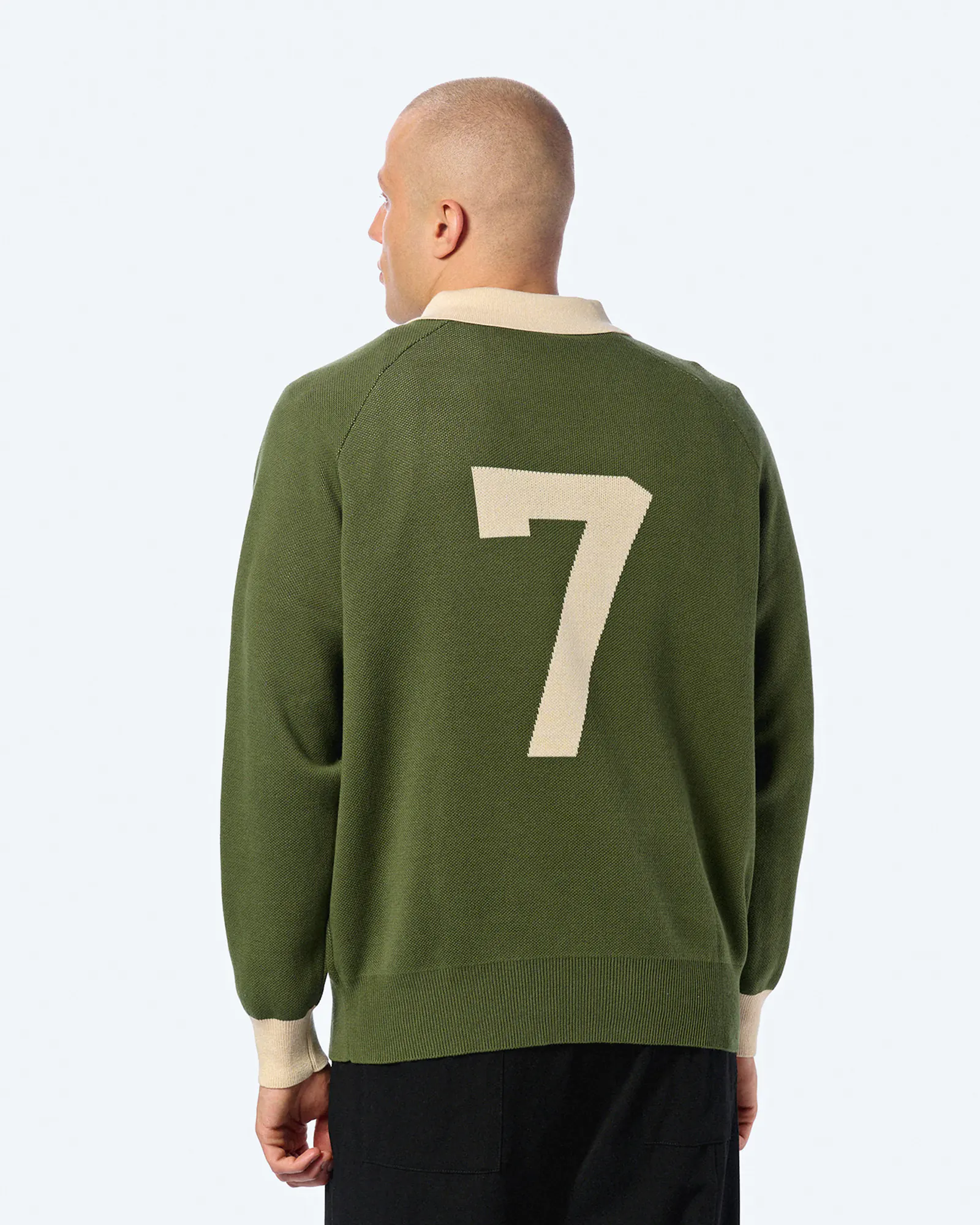 Prohibited Cup Knitted Jersey Sweatshirt Green