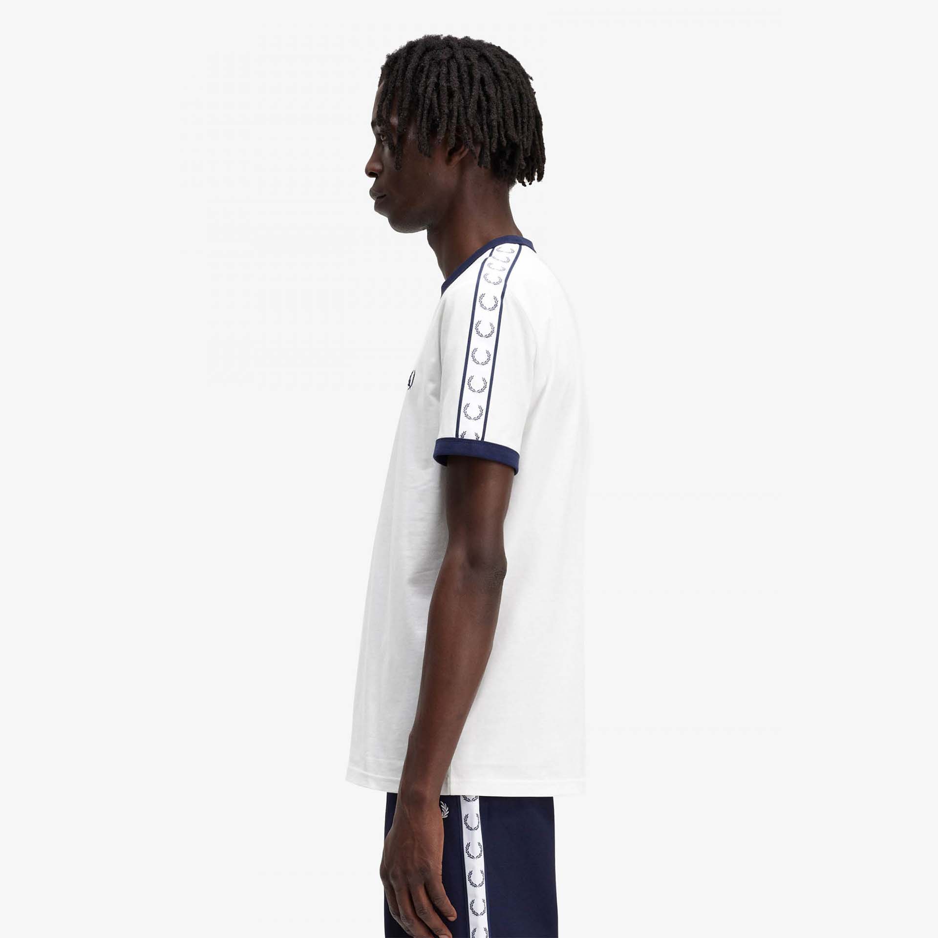 Fred Perry Taped Ringer T-Shirt  Snow White