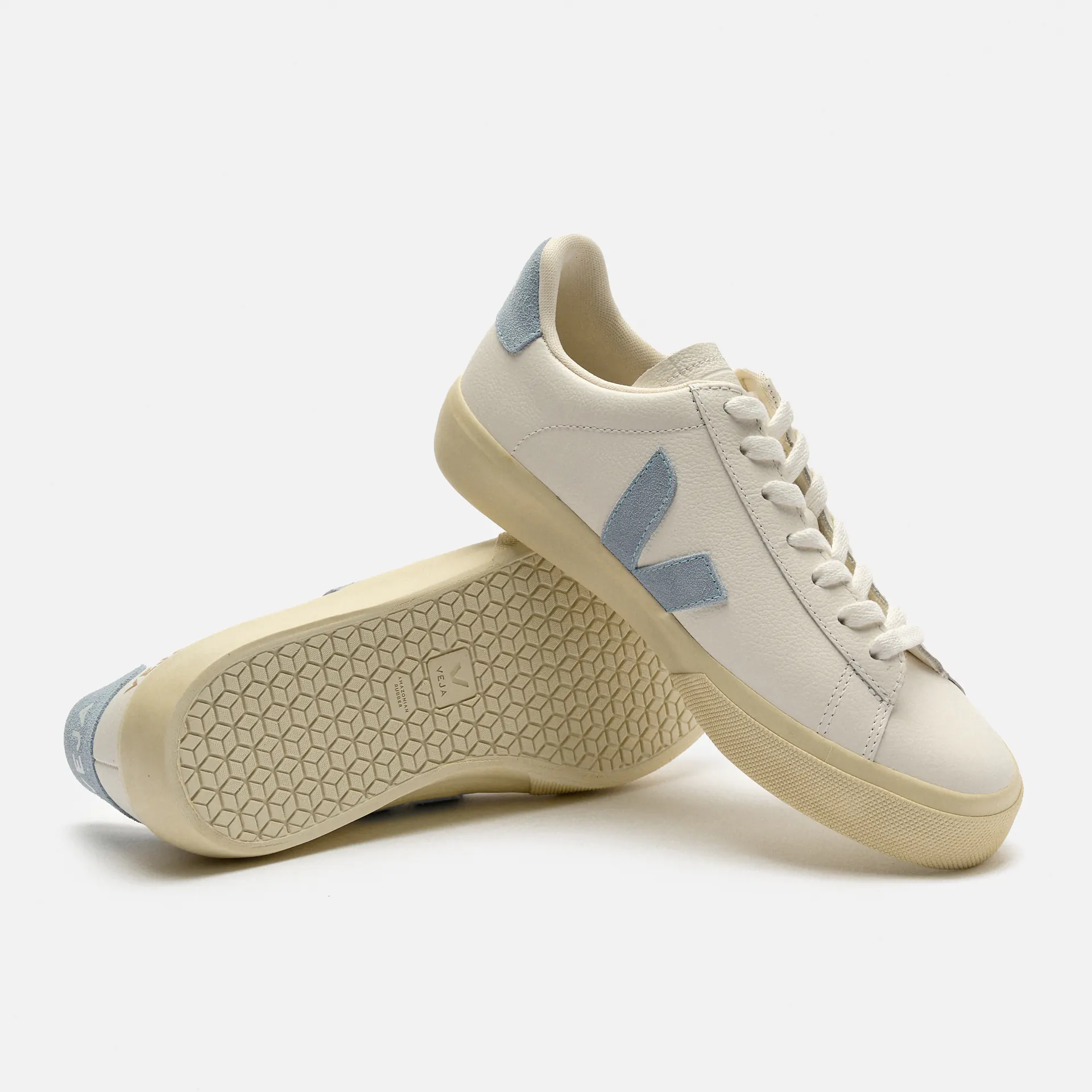 Veja Women Campo Leather Sneaker White/Steel