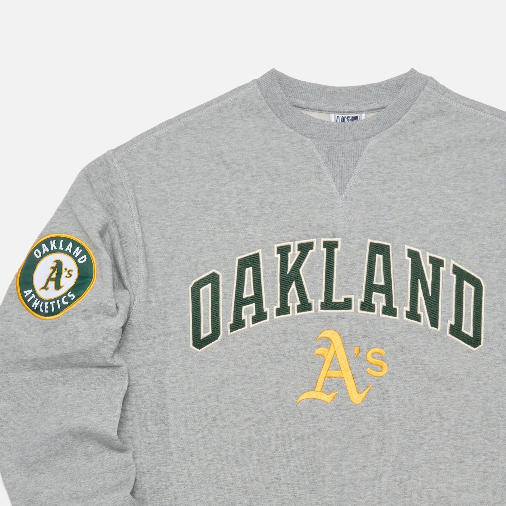 New Era MLB Large Logo Oversize Crew  Sweatshirt Men Heather Grey/Dark Green