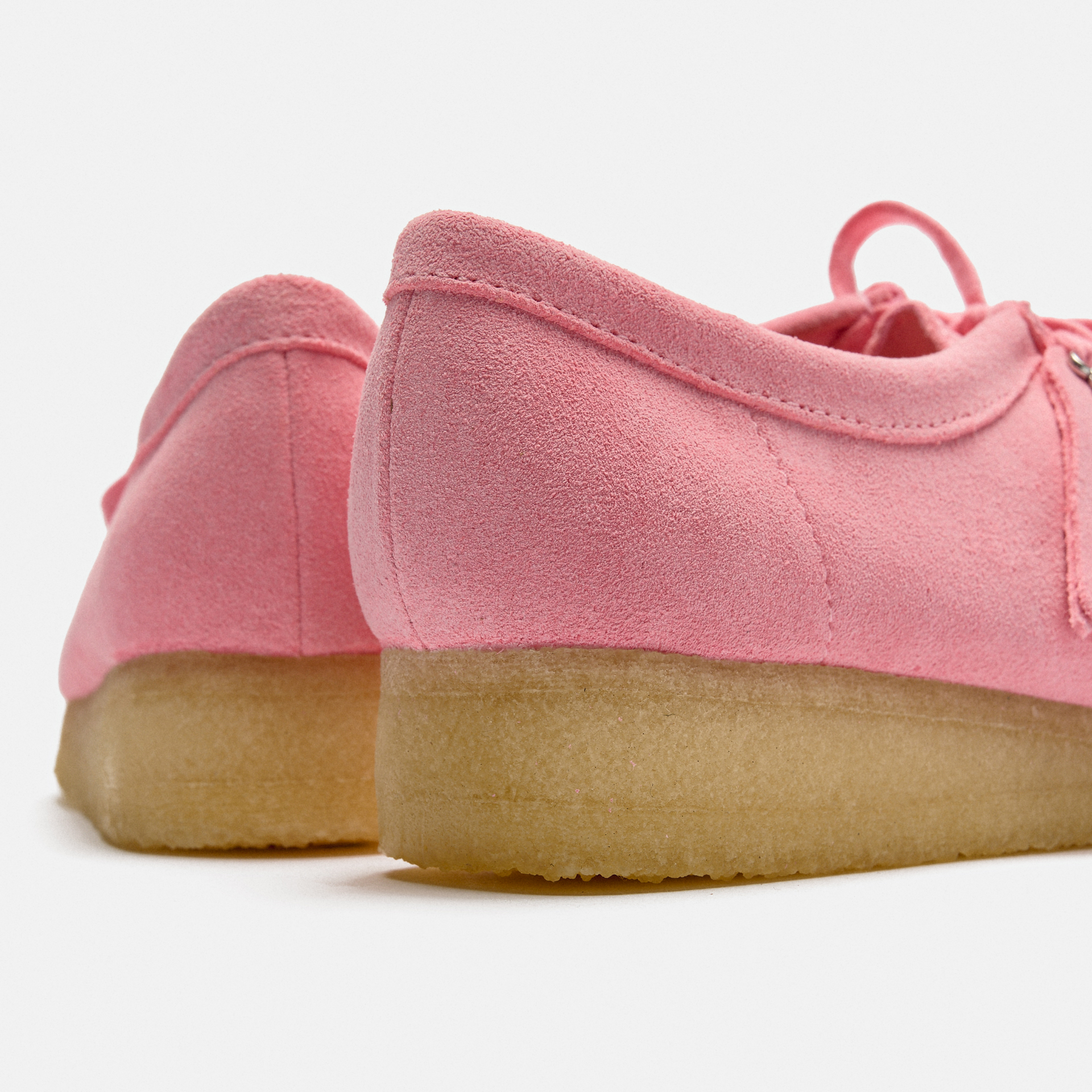 Clarks Women's Wallabee Suede Shoes Candy Pink