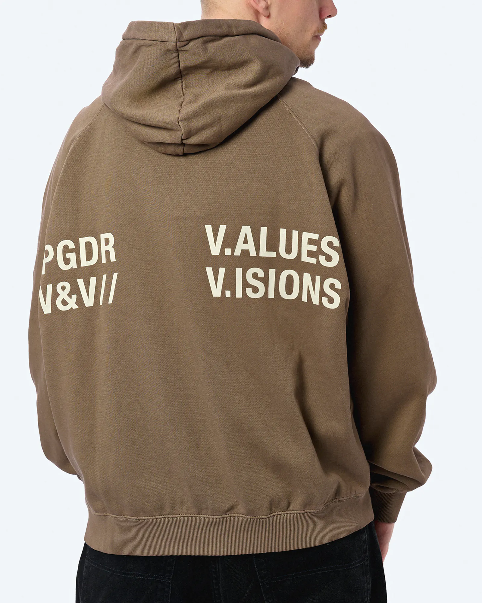 PEGADOR Colt Boxy Raglan Hoodie Vintage Dust Brown PEGADOR Colt Boxy Raglan Hoodie Vintage Dust Brown