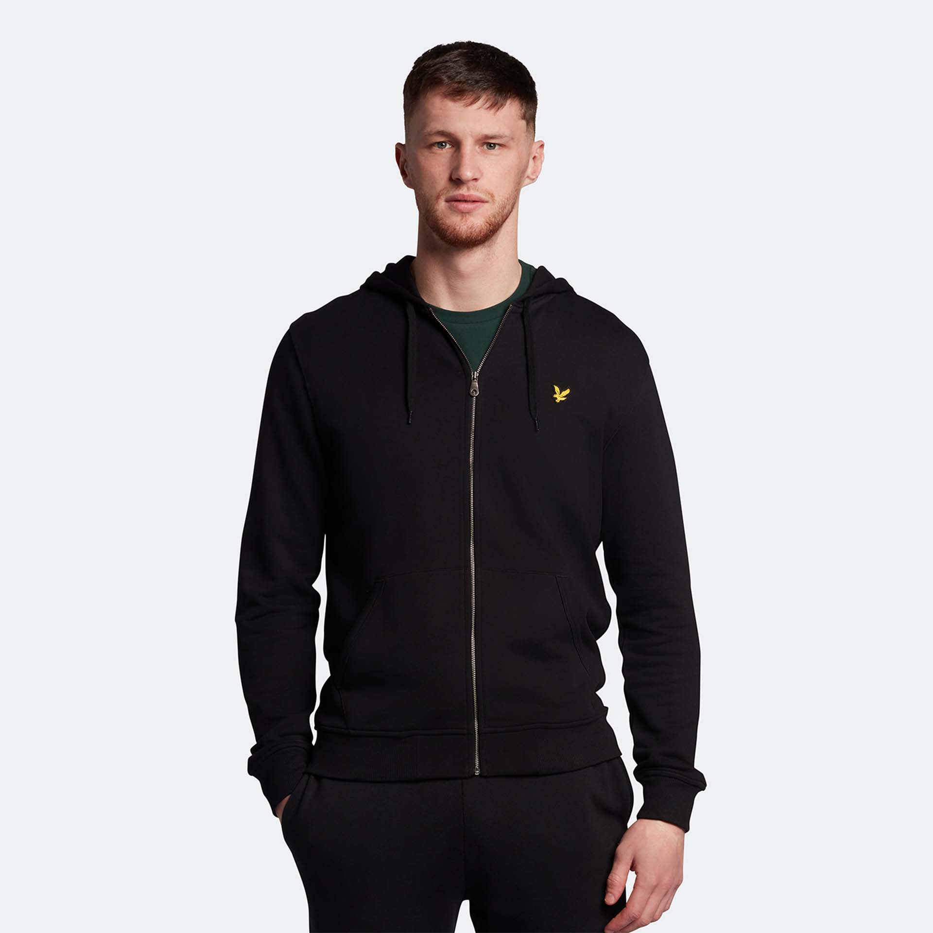 Lyle & Scott Zip Through Hoodie Jet Black