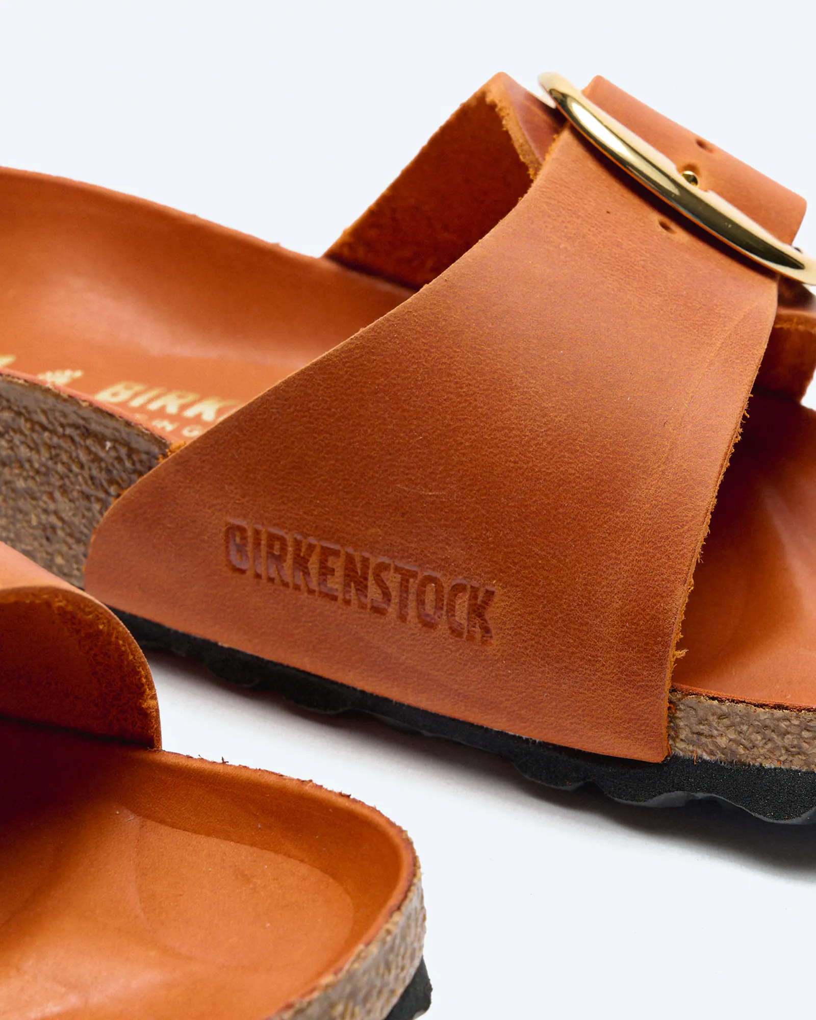 Birkenstock madrid big buckle brown sales