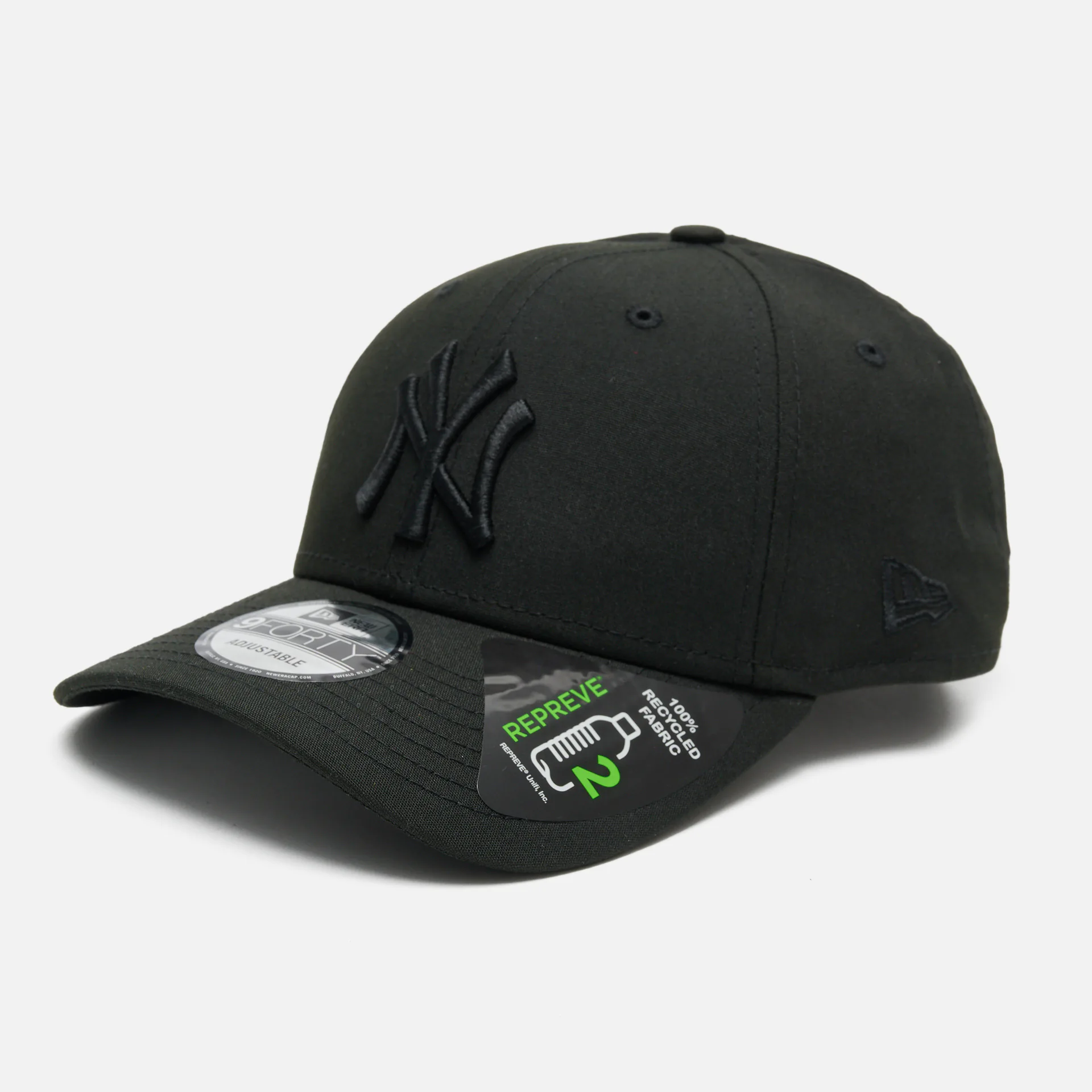 New Era MLB NY Yankees Repreve Outline 9Forty Strapback Cap Black/Black