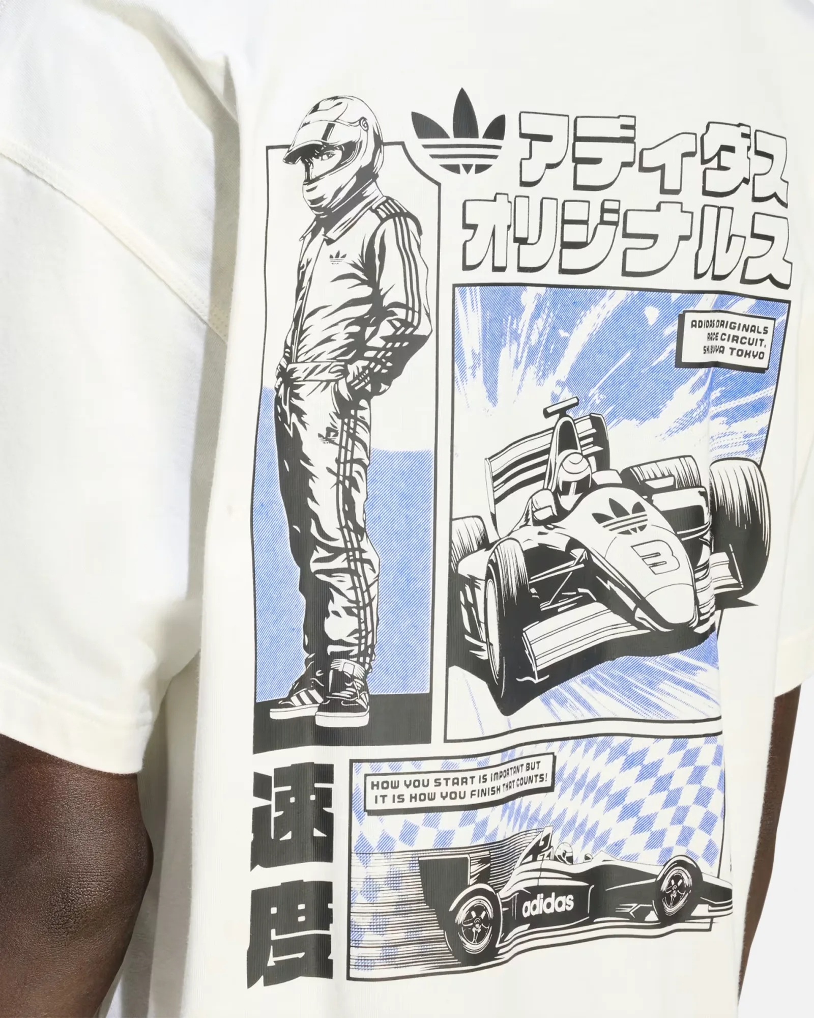 adidas Originals Japanese Racing Mange Graphic T-Shirt Offwhite