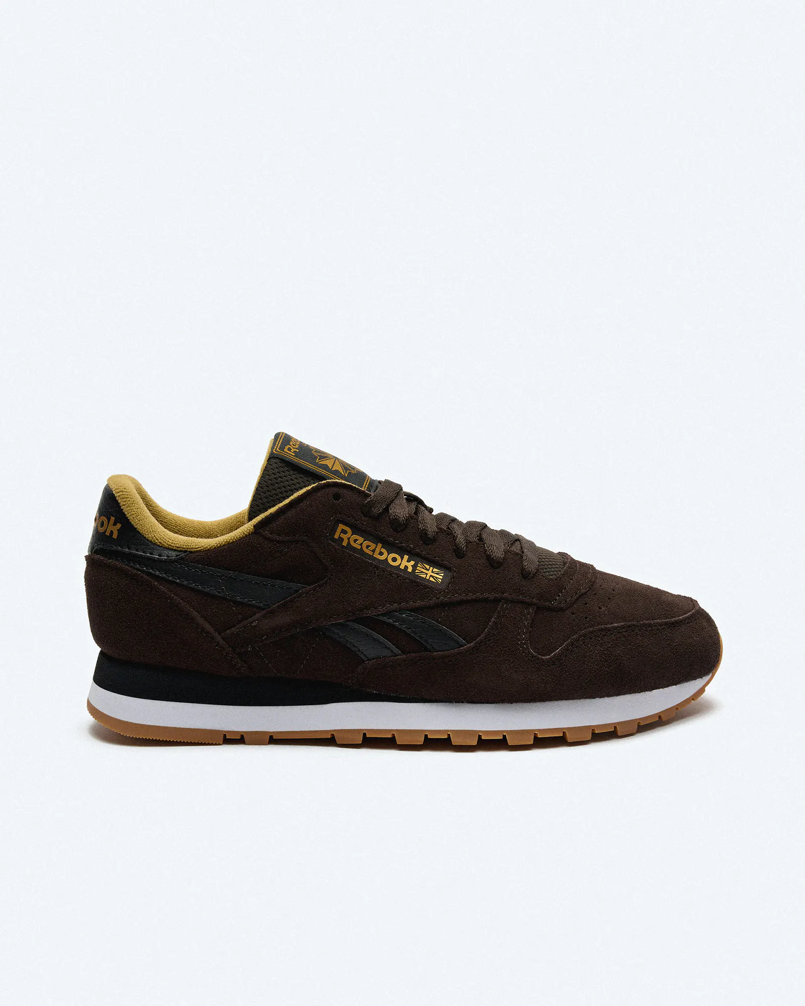Reebok Classic Leather Sneaker Dark Matter Black Khaki Brown