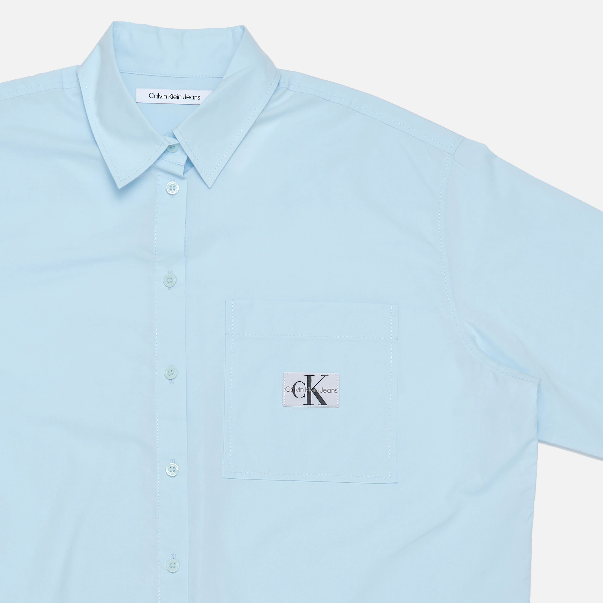 Calvin Klein Jeans Woven Label Relaxed Shirt Keepsake Blue