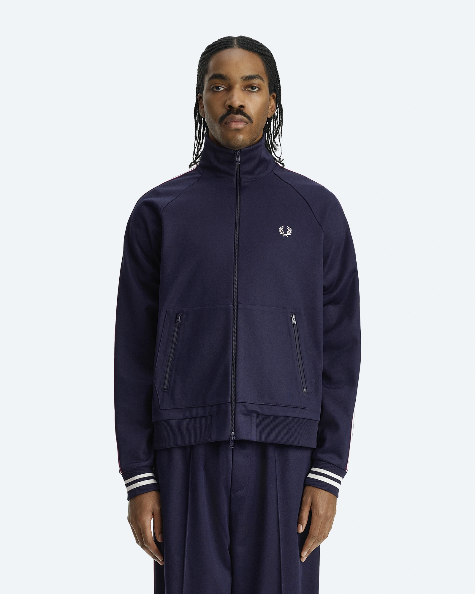 Bold Tipped Track Jacket Twilight Navy