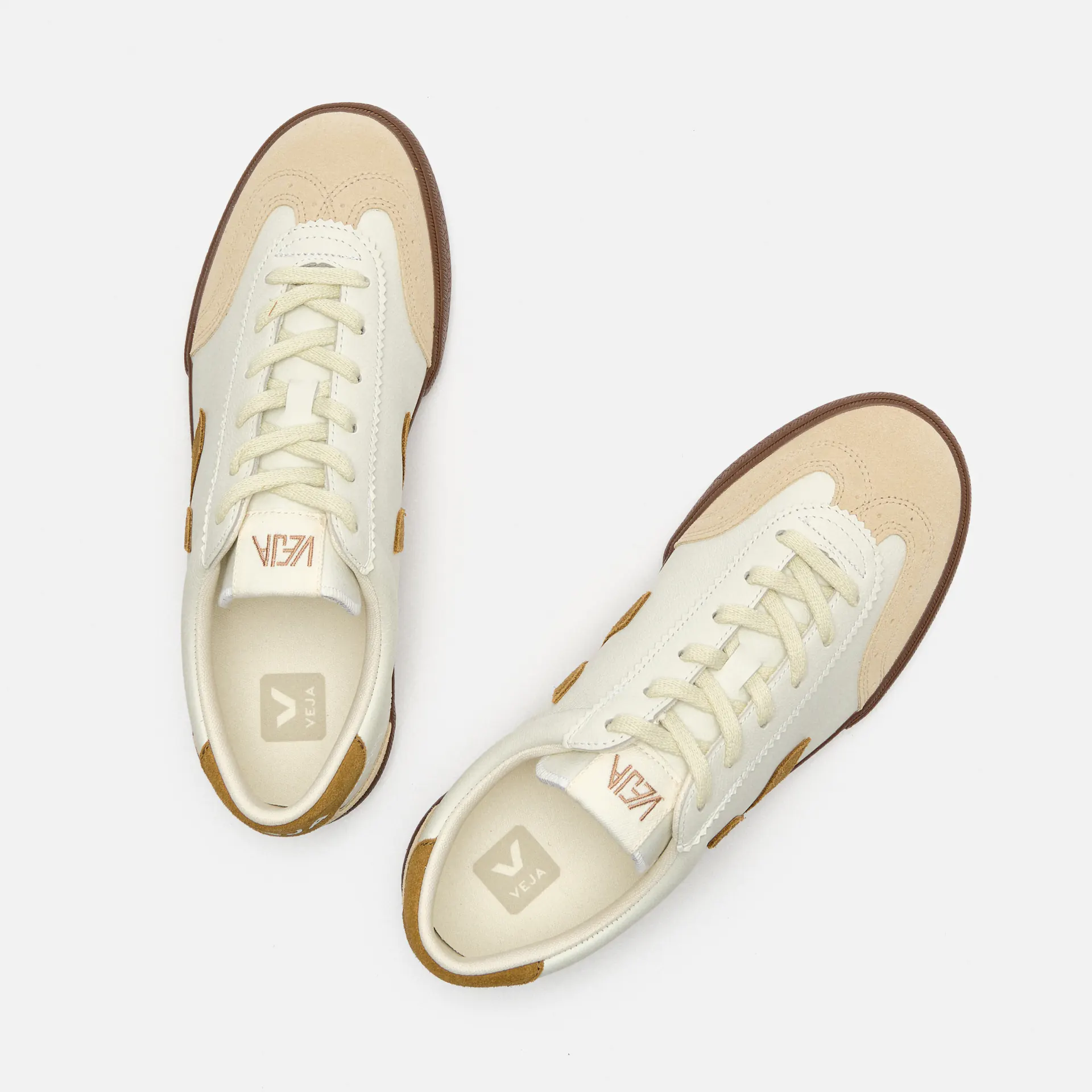 Veja Men Volley O.T. Leather Sneaker White/Tent/Bark