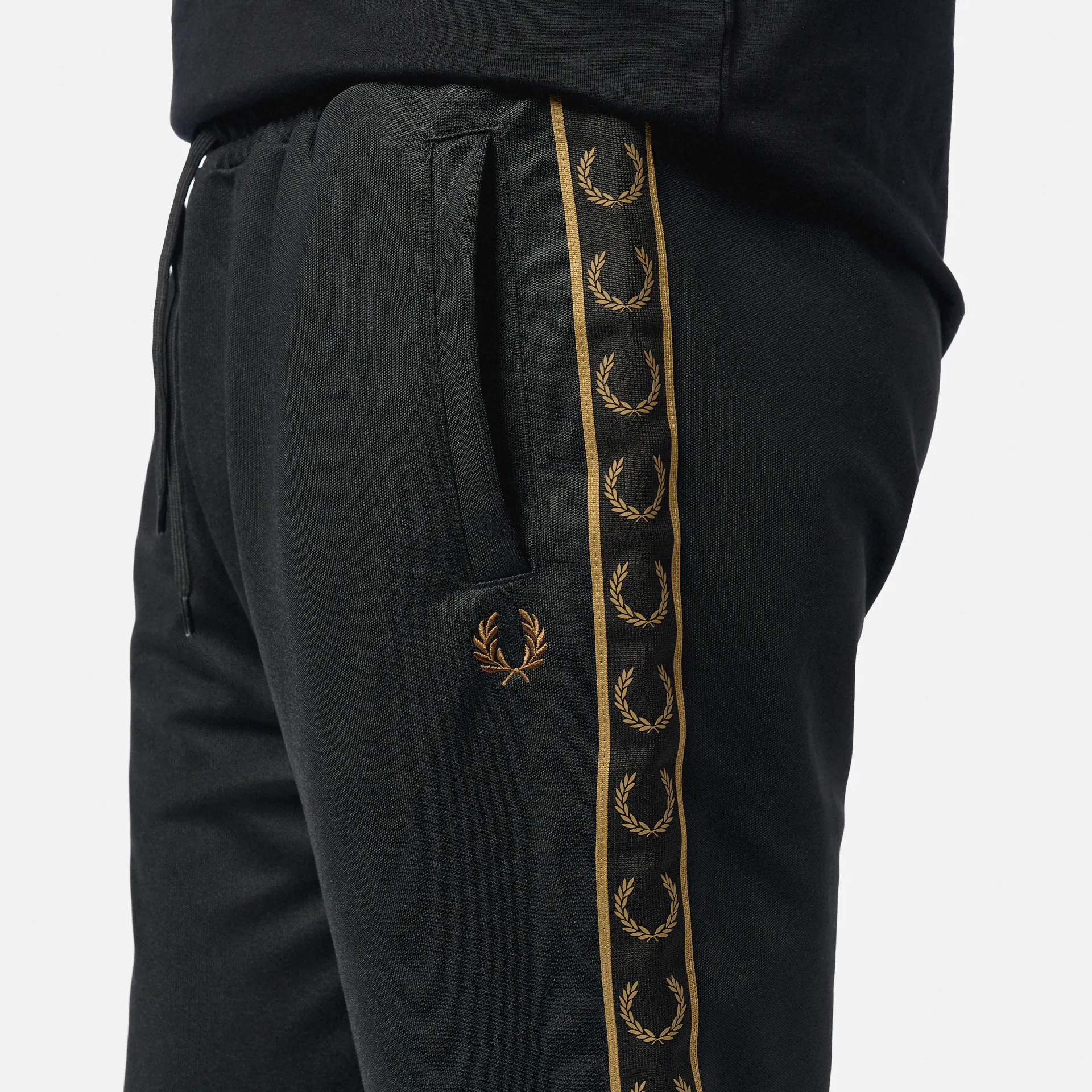 Fred Perry Contrast Tape Track Pant Black/Shaded Stone