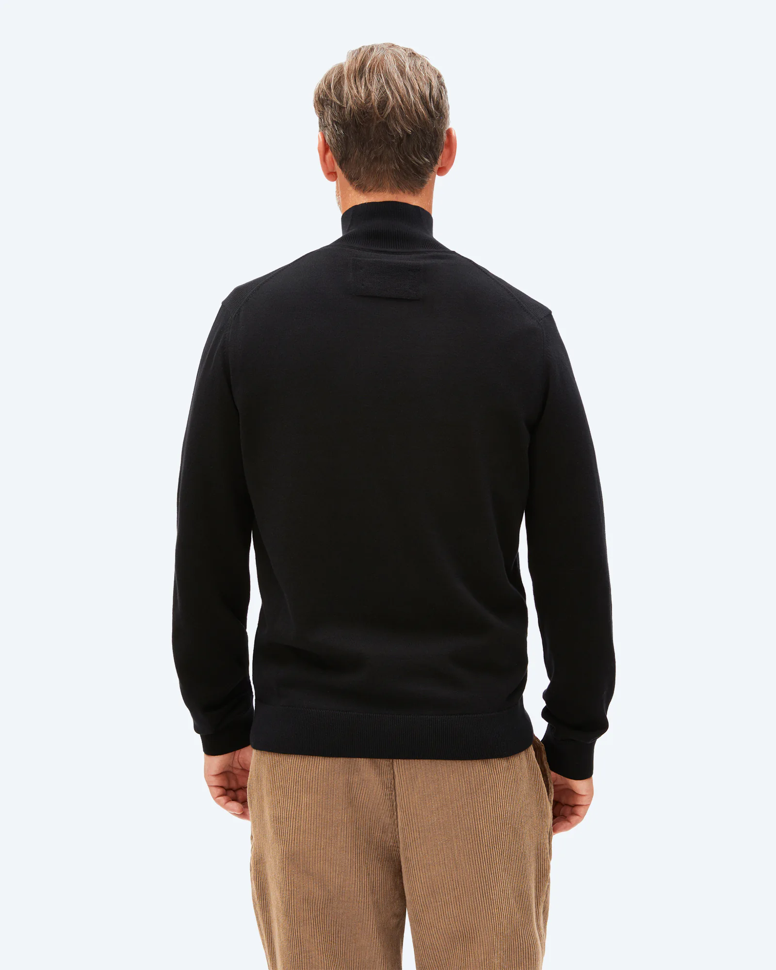 Faabes Half Zip Knit Sweater Black