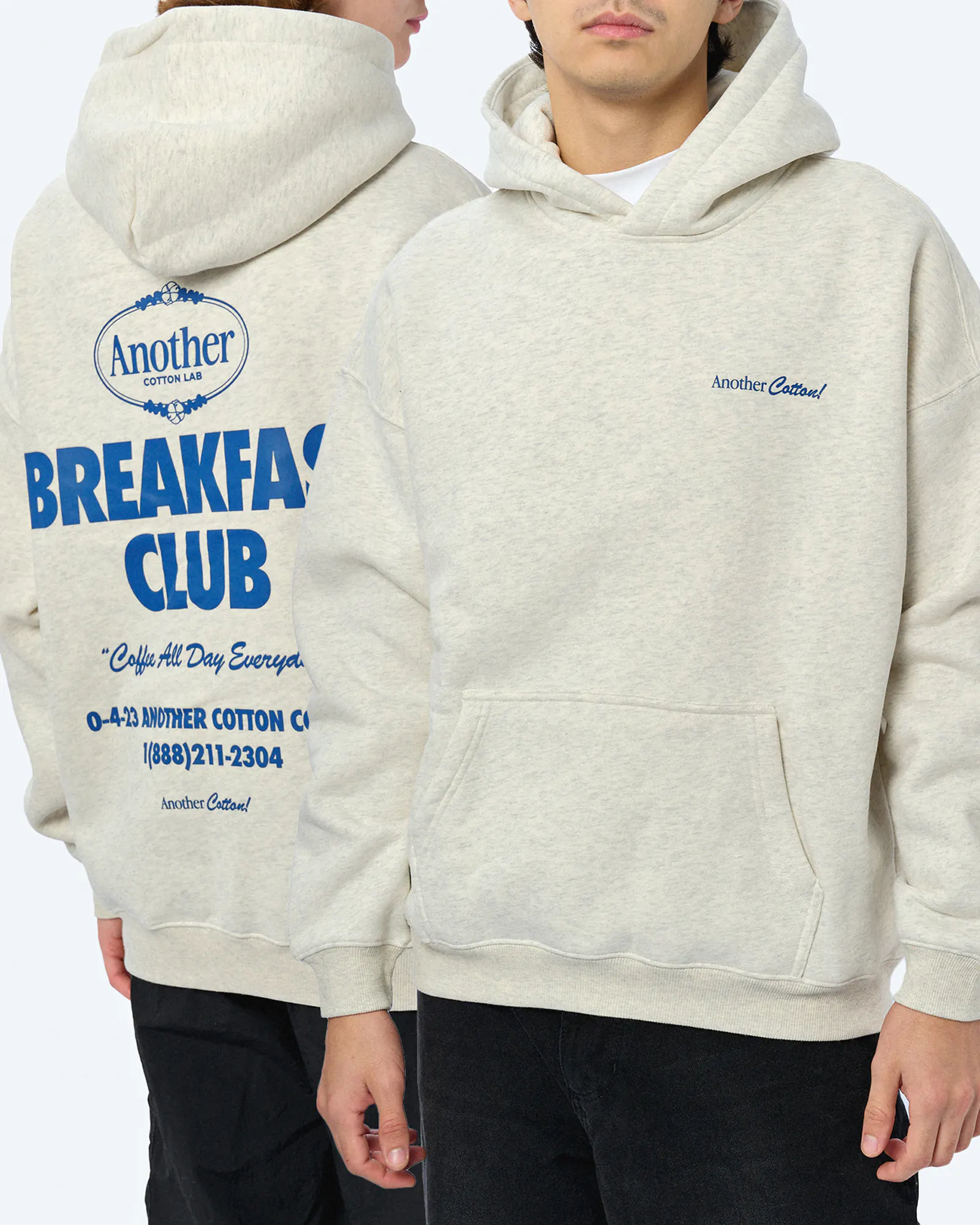 Another Cotton Breakfast Club Oversized Hoodie Grey Another Cotton Breakfast Club Oversized Hoodie Grey