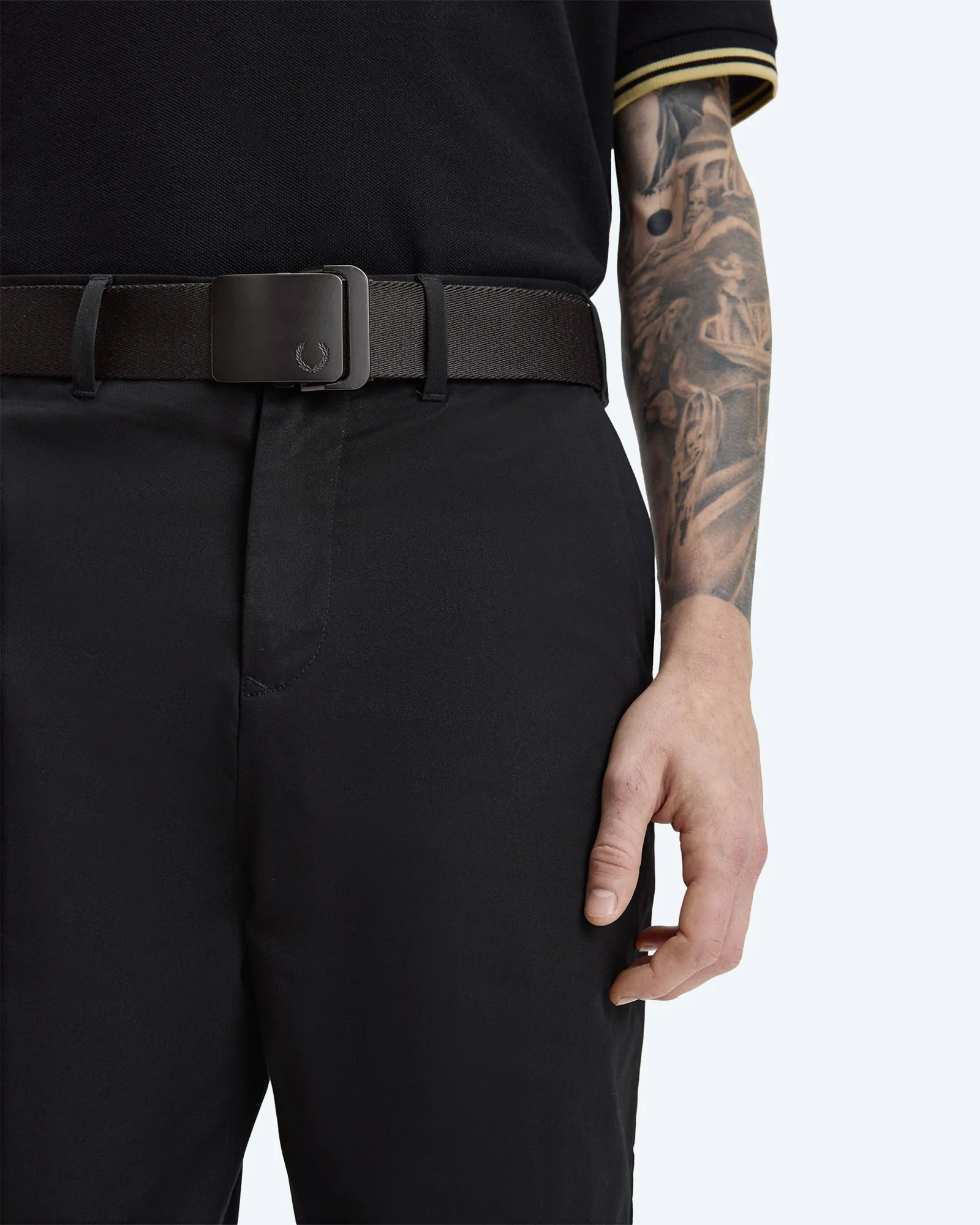 Plain Webbing Belt Black