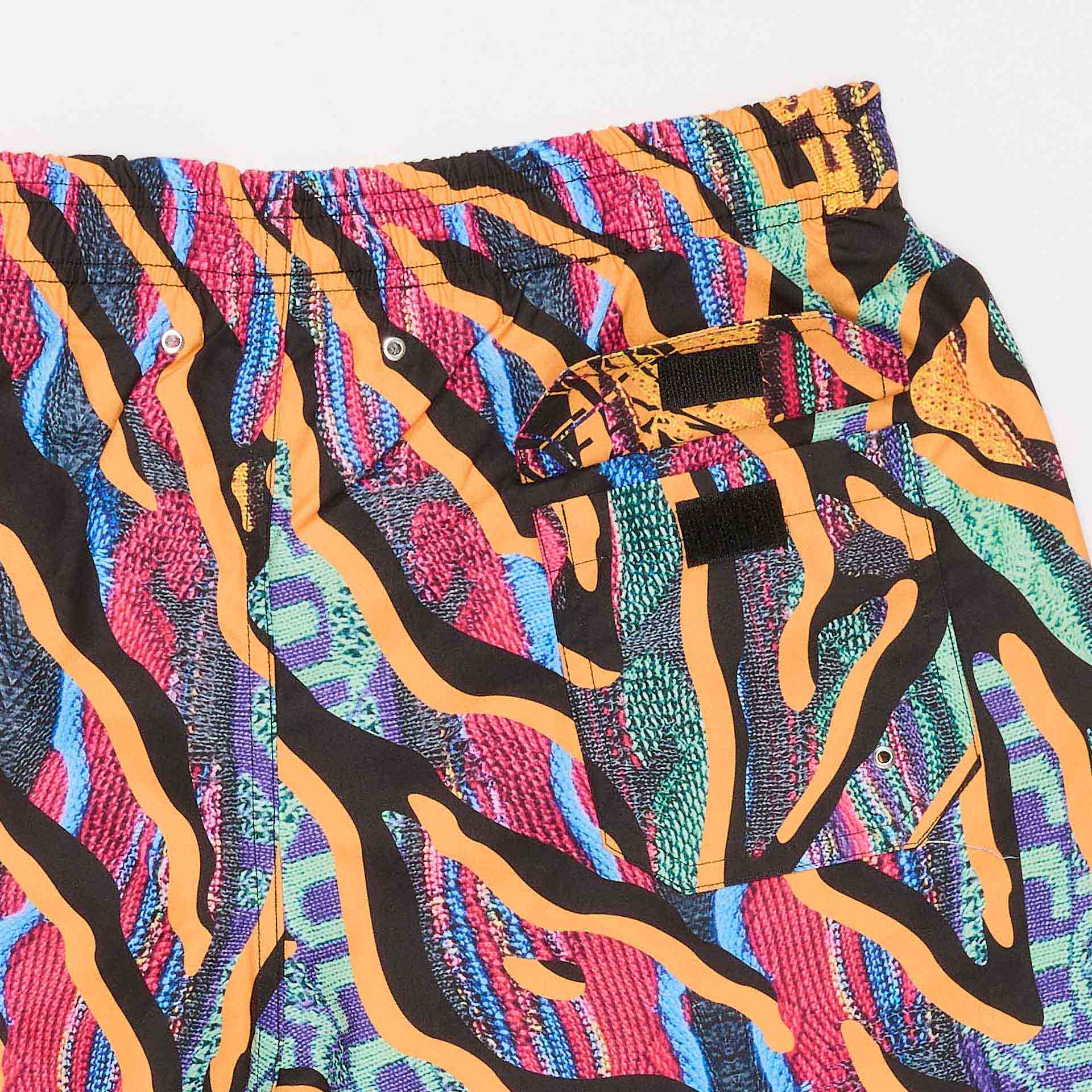 Carlo Colucci Allover Print Swimshorts Black/Multicolor