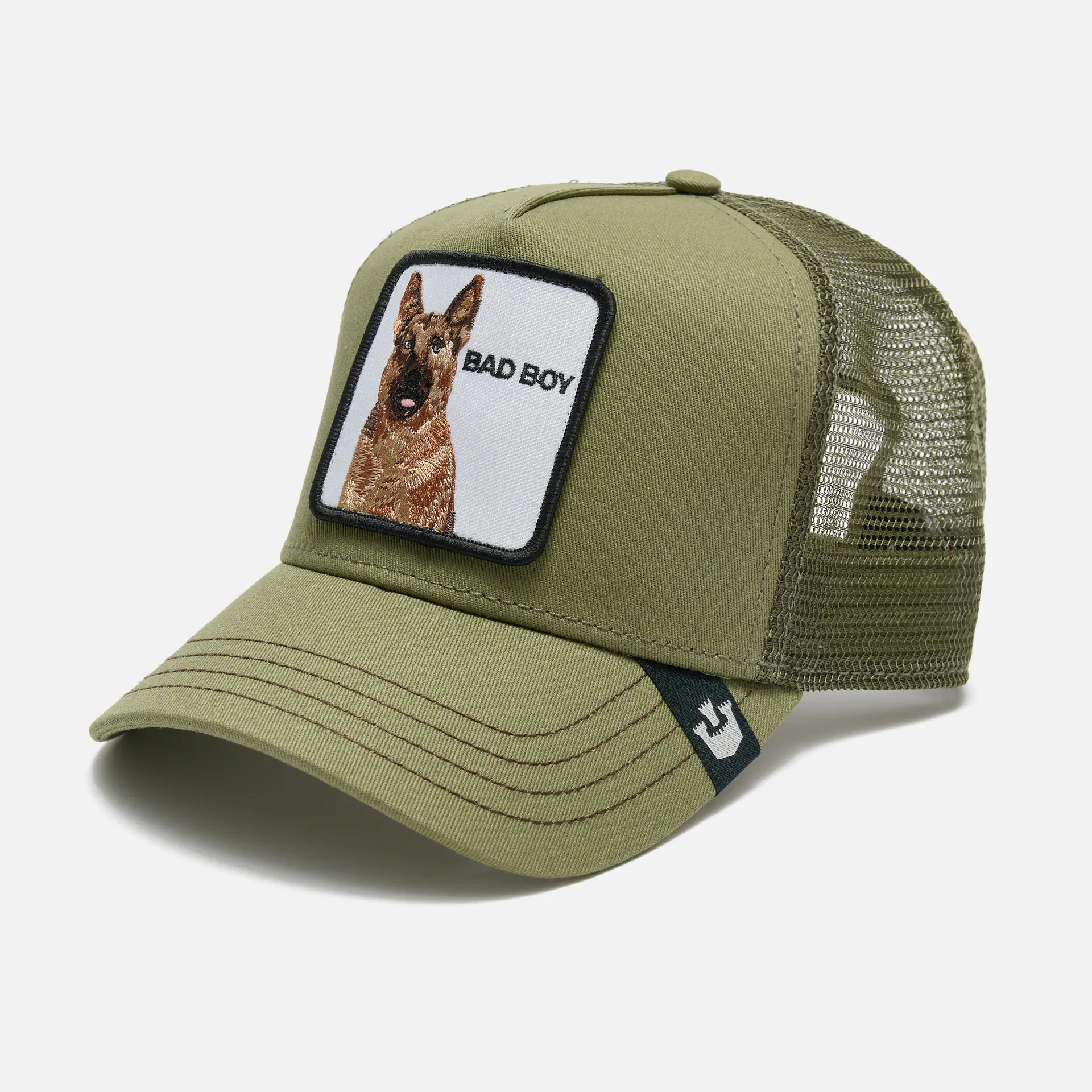 Goorin Bros The Baddest Boy Baseball Trucker Cap Olive