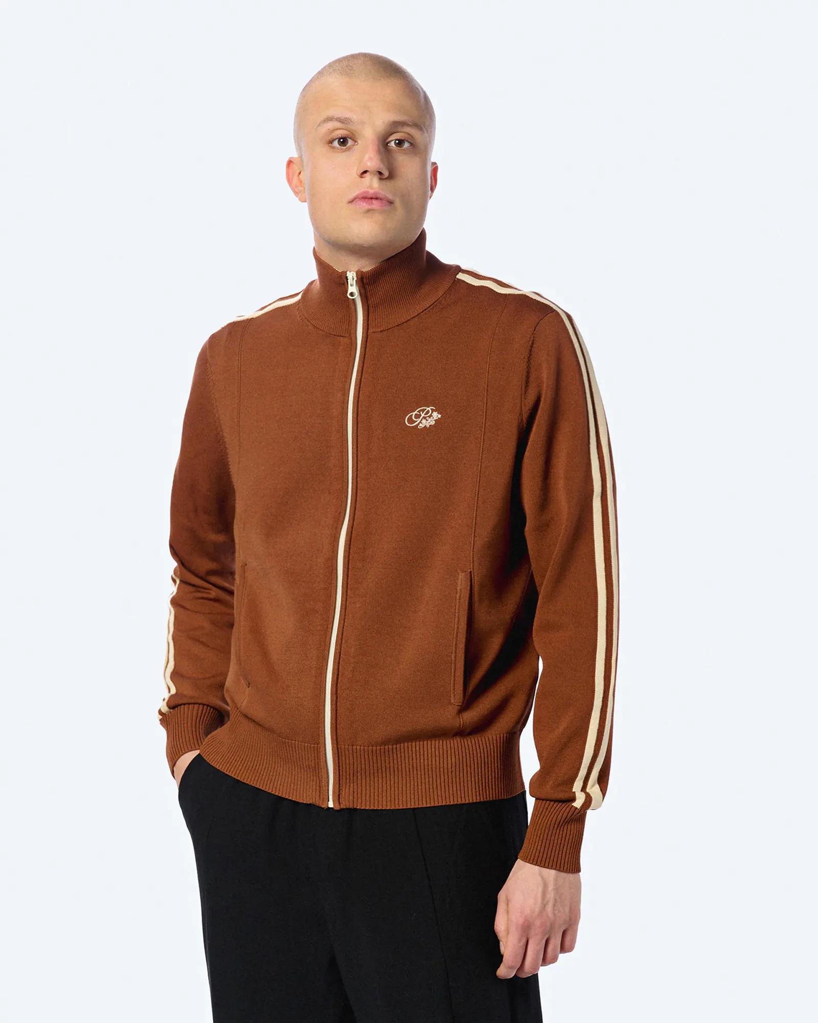 Prohibited Trail Knitted Trackjacket Brown